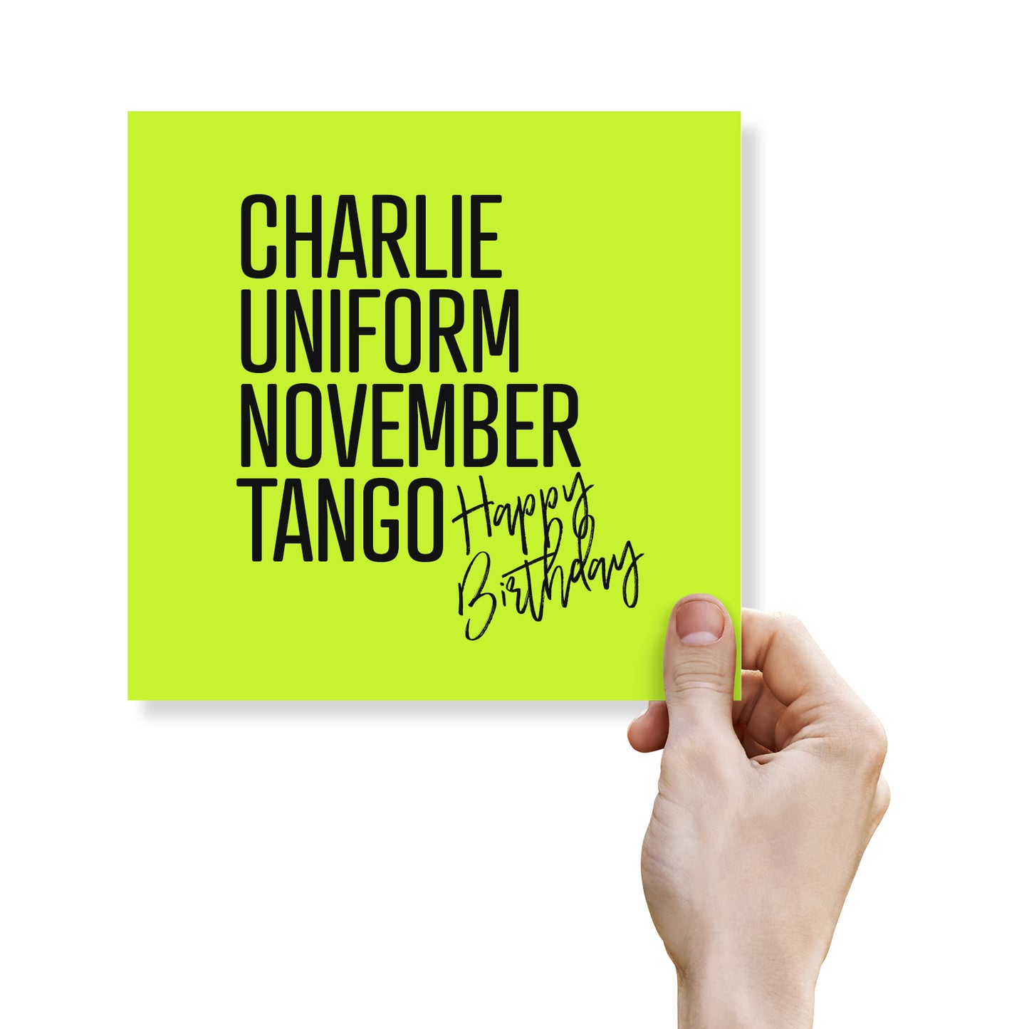 Charlie Uniform November Tango Happy