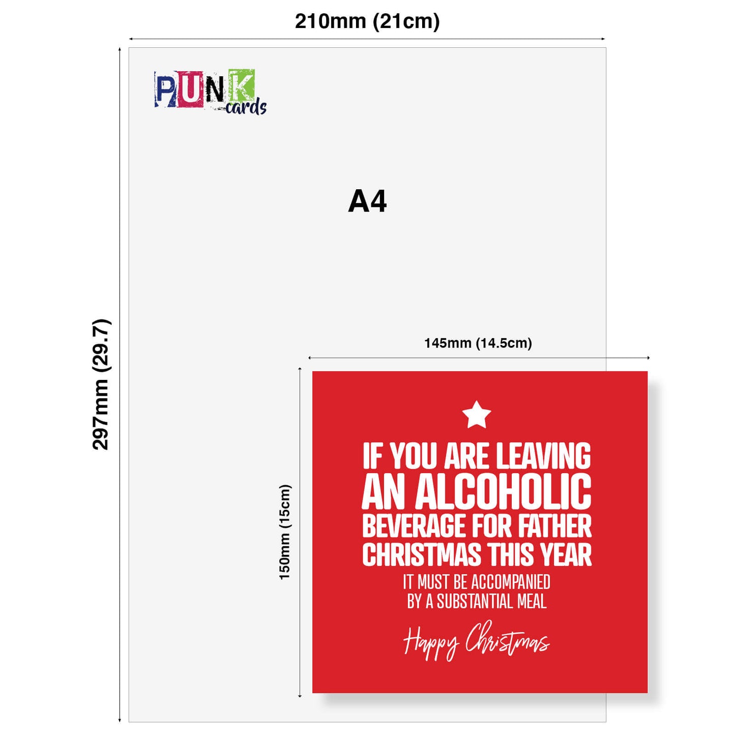 Alcohol for Father Christmas – Funny Xmas Card