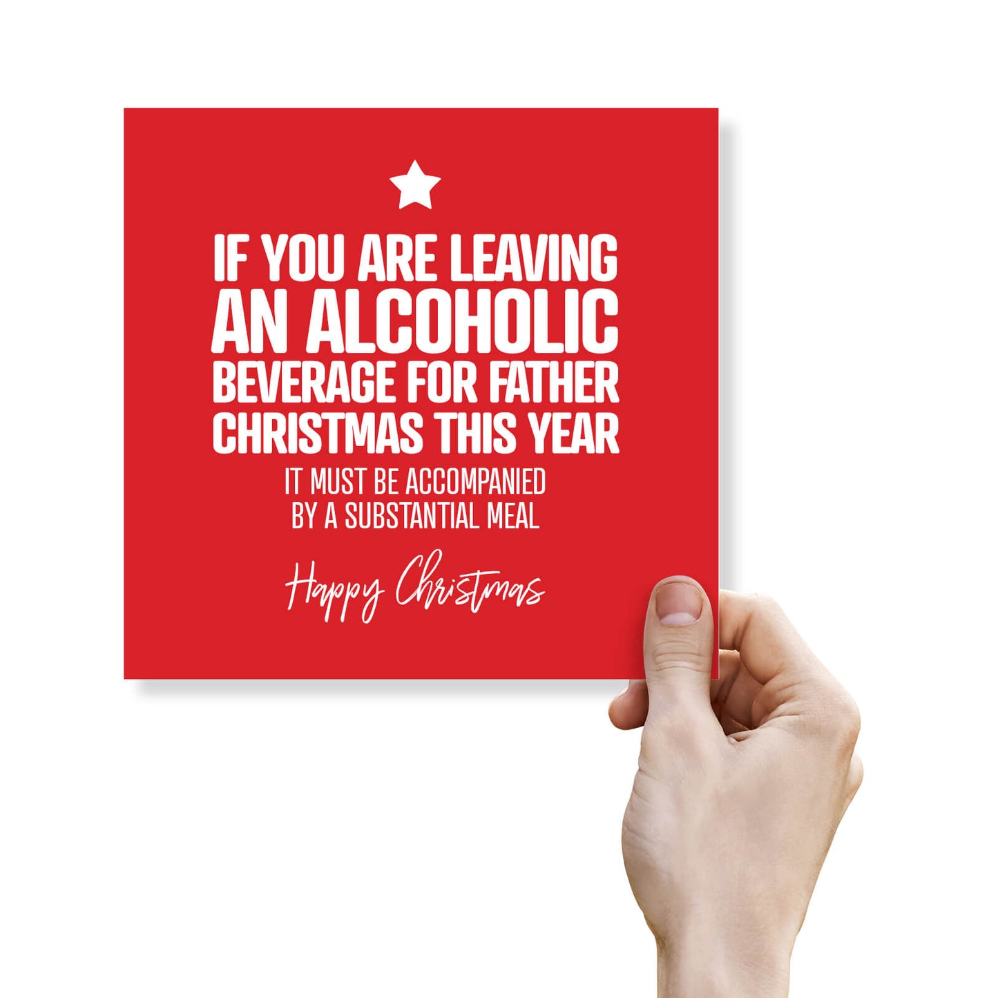 Alcohol for Father Christmas – Funny Xmas Card