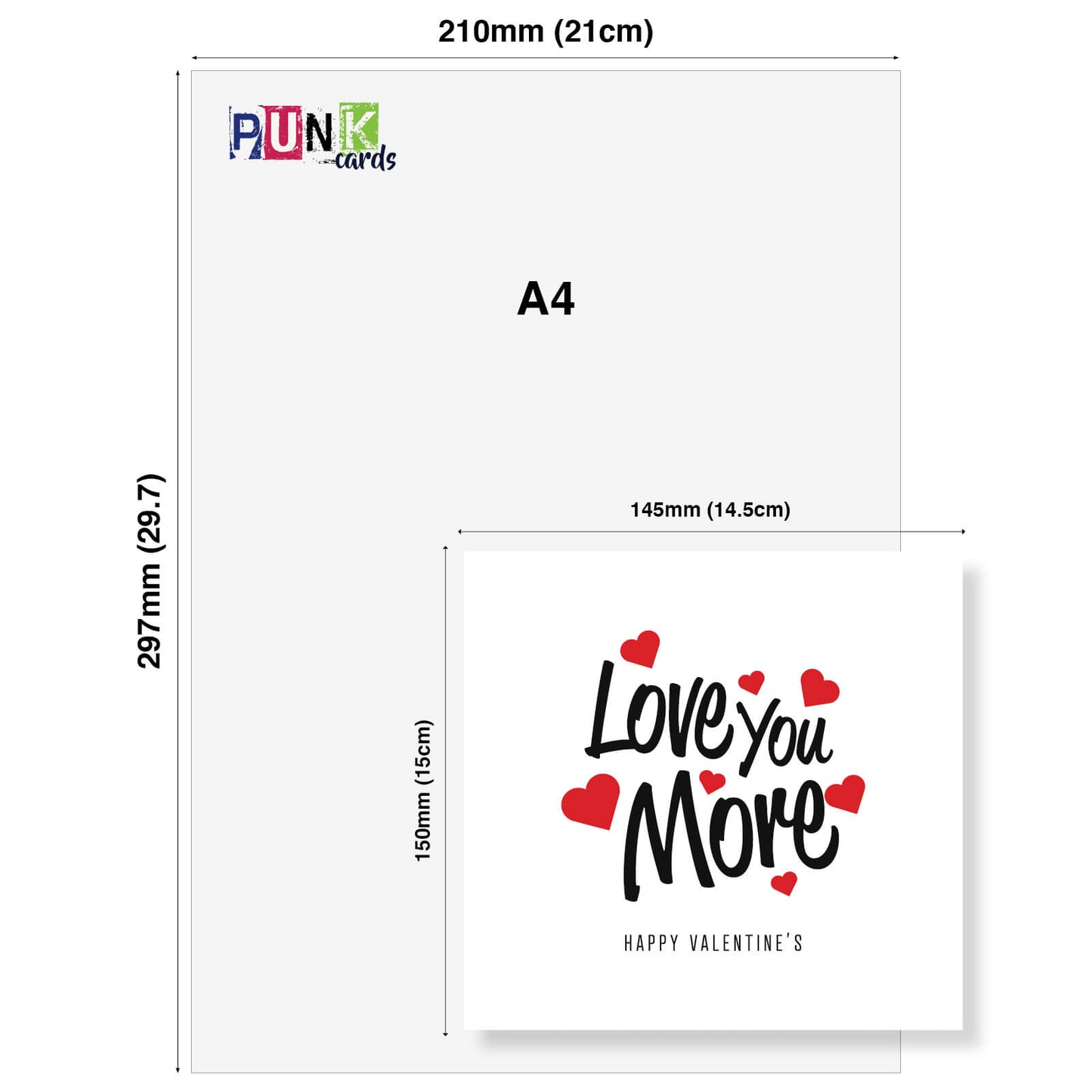 Love You More Valentine's Card
