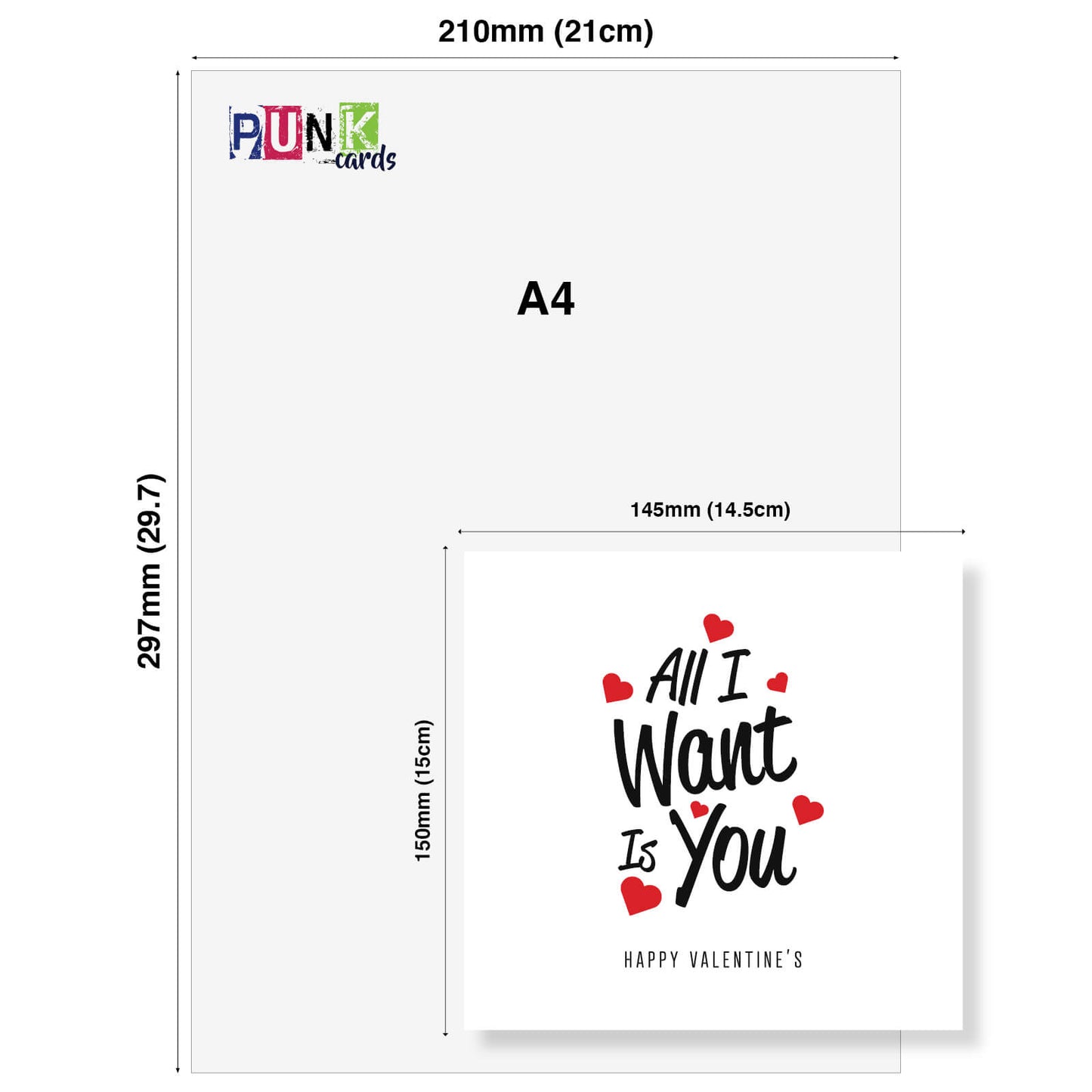 All I Want Is You Valentine's Day Card