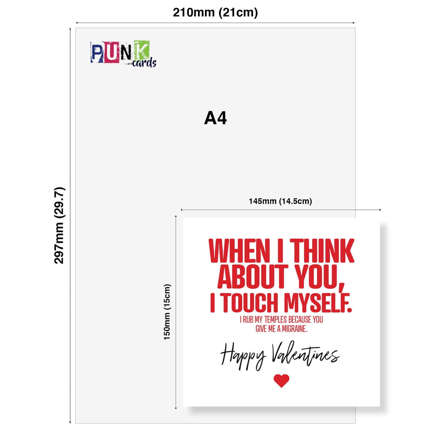 When I Think About You, I Touch Myself (Temples) Valentine's Day Card