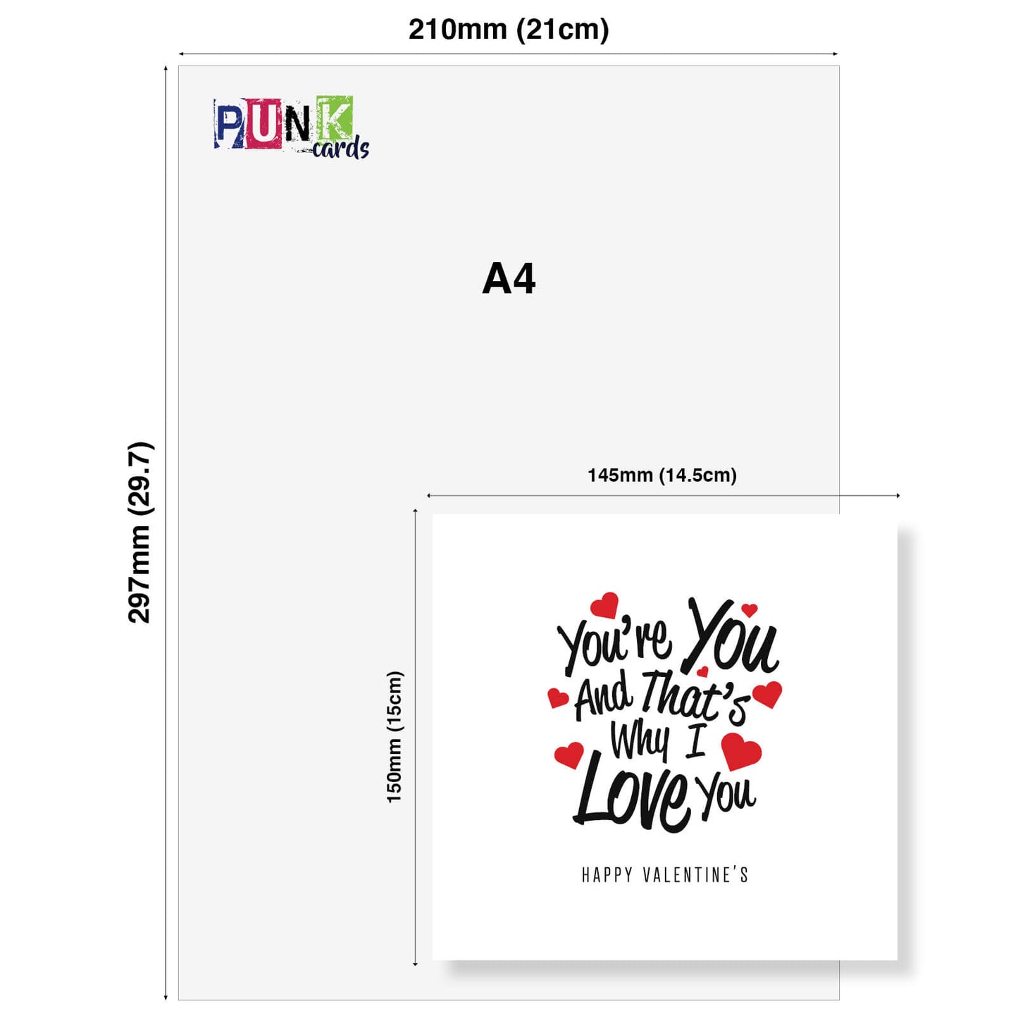 You're You And That's Why I Love You - Valentine's Day Card
