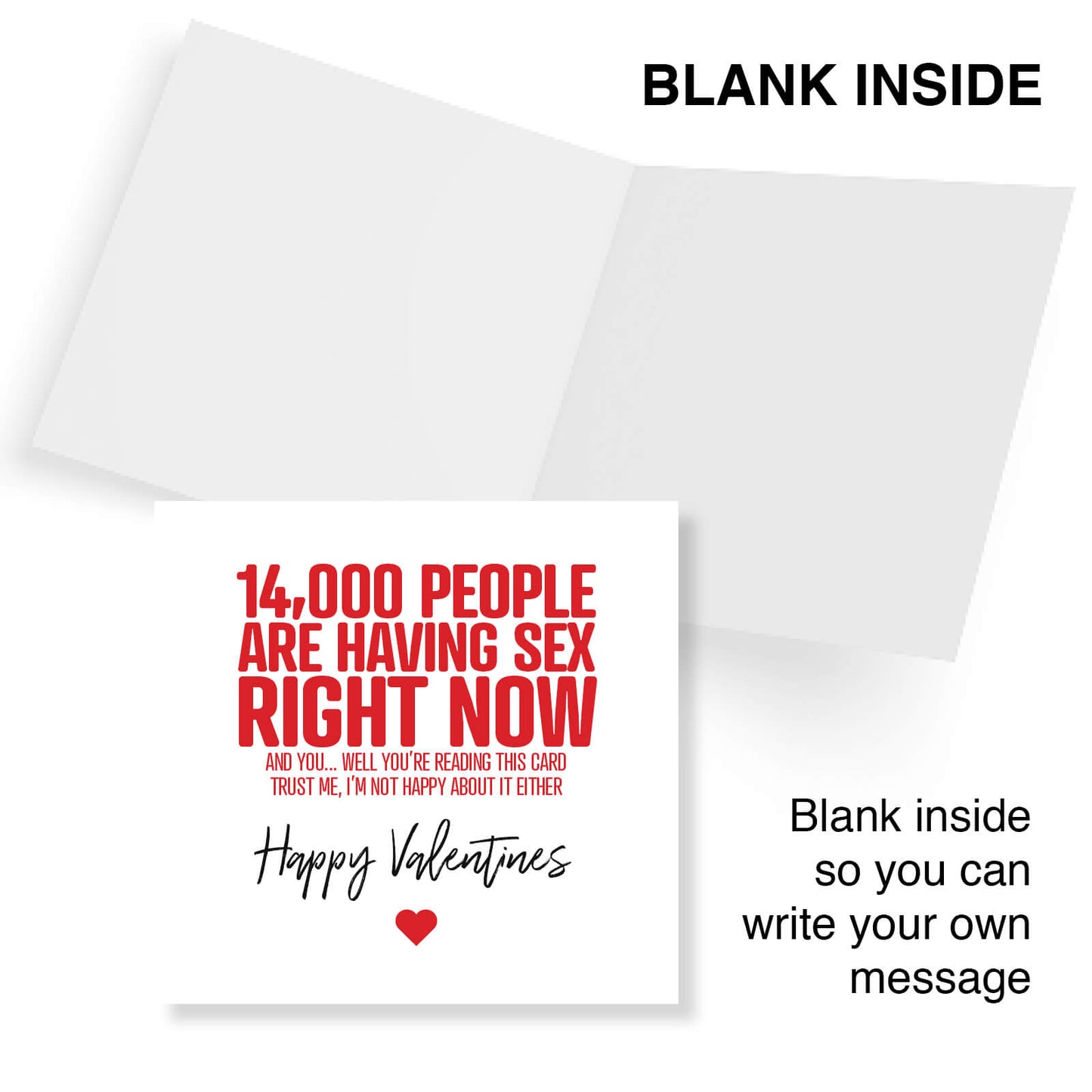 14,000 People Are Having Sex Right Now Valentine's Day Card