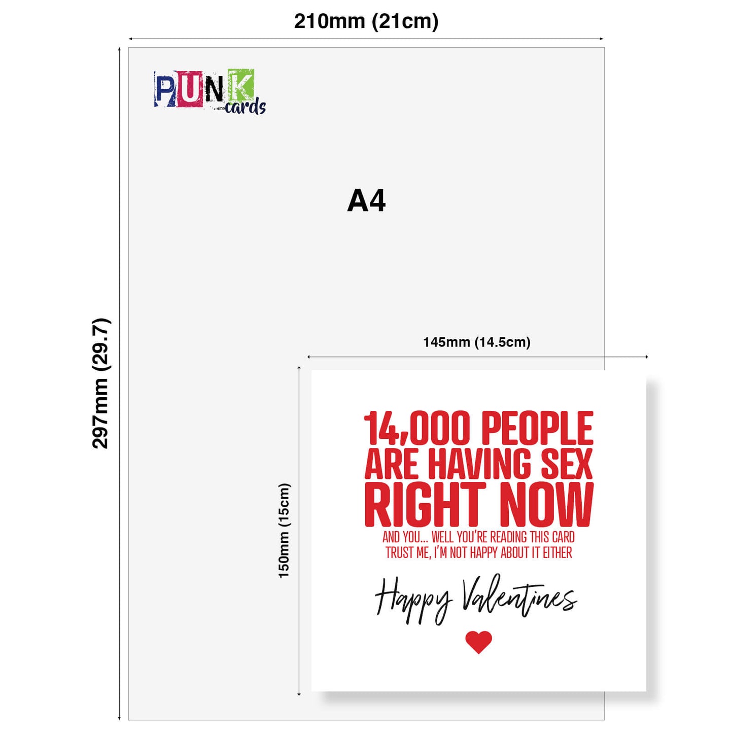 14,000 People Are Having Sex Right Now Valentine's Day Card