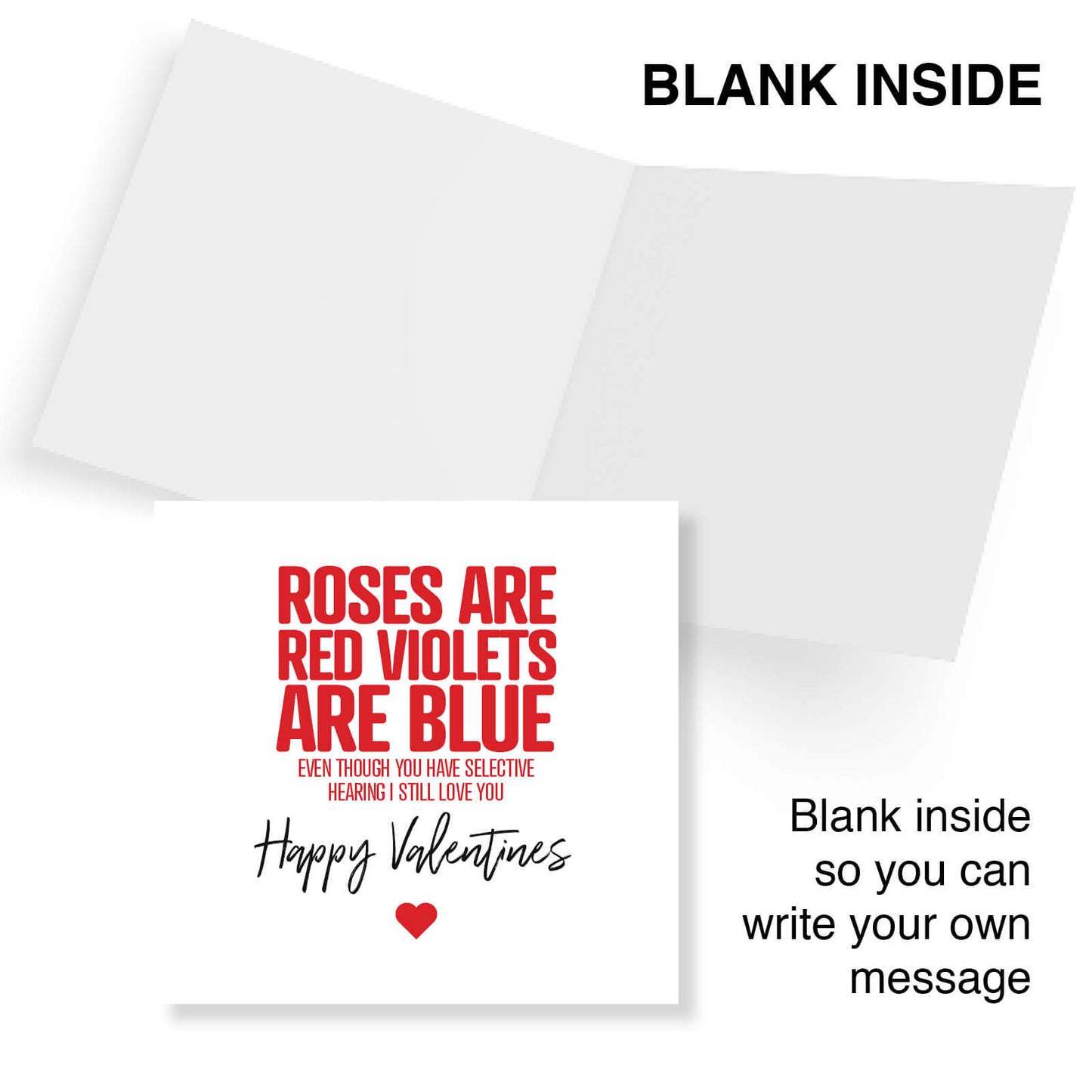 Roses Are Red, Violets Are Blue (Selective Hearing) Valentine's Day Card