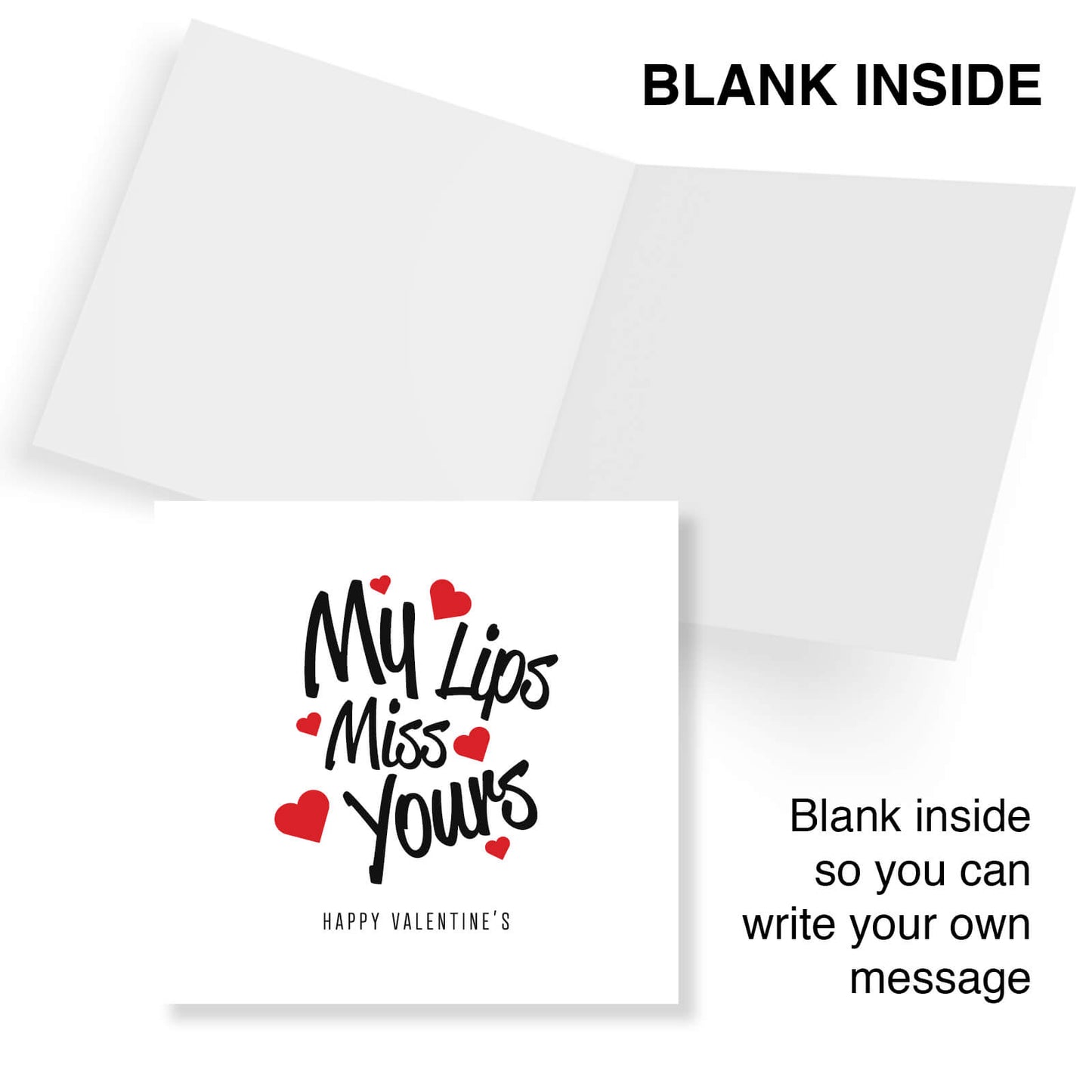 My Lips Miss Yours Valentine's Card
