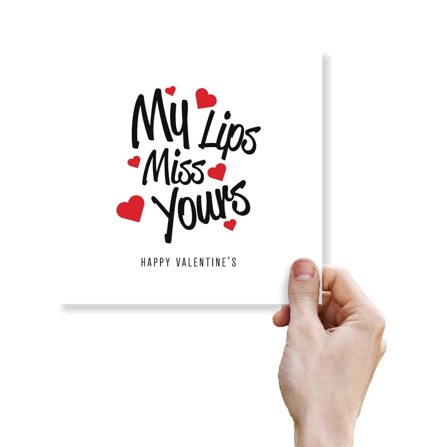 My Lips Miss Yours Valentine's Card