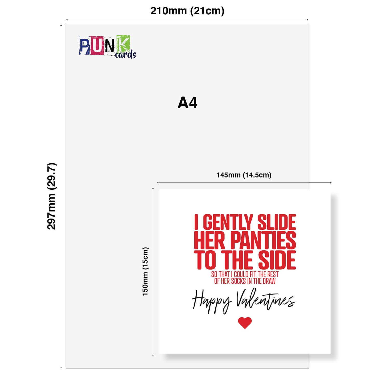 Slide Her Panties (To Fit Socks) - Valentine's Day Card