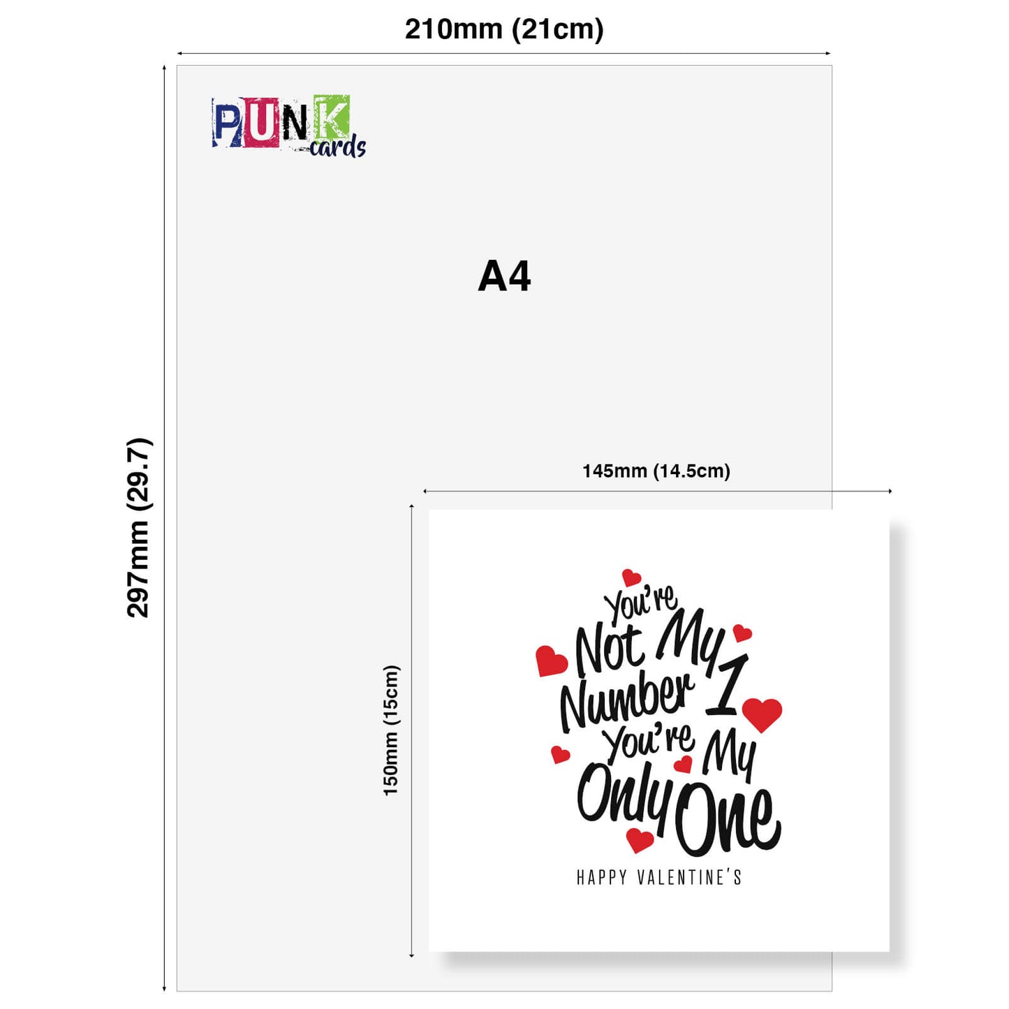 You're Not My Number 1, You're My Only One - Valentine's Day Card
