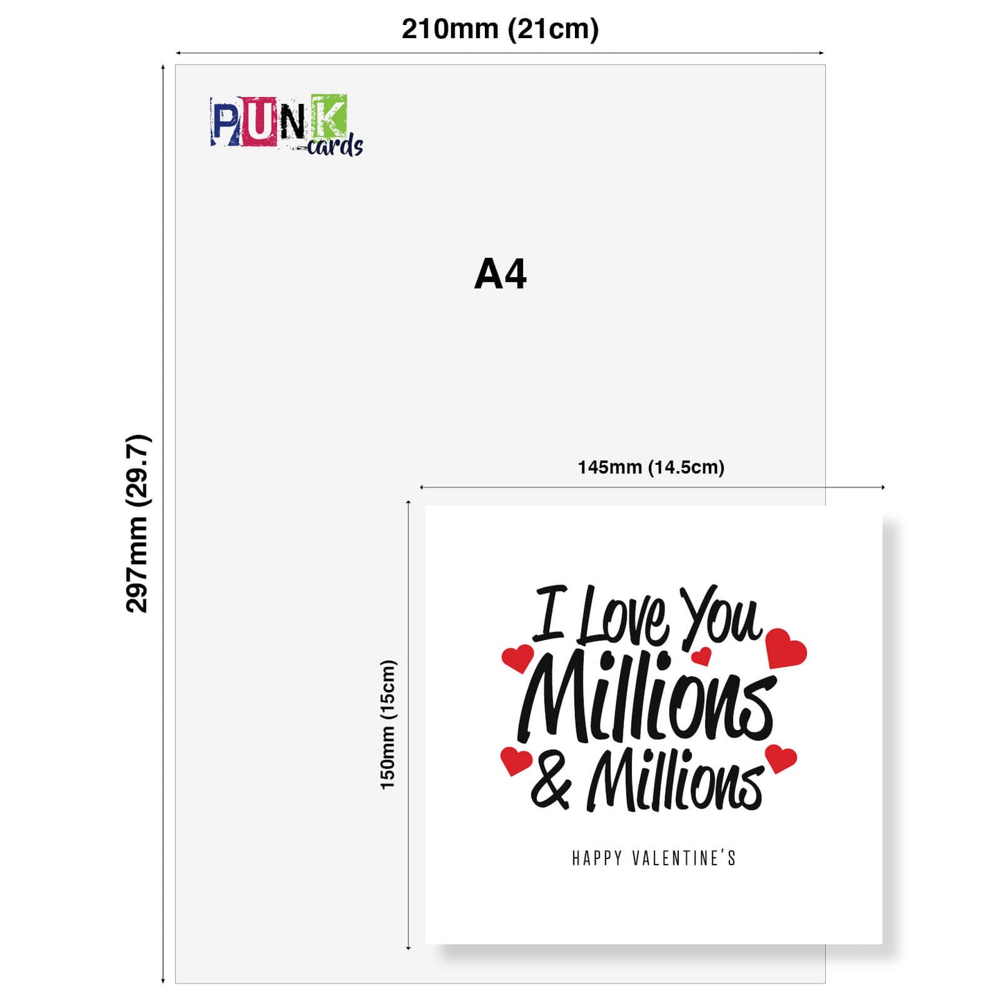 I Love You Millions and Millions Valentine's Card