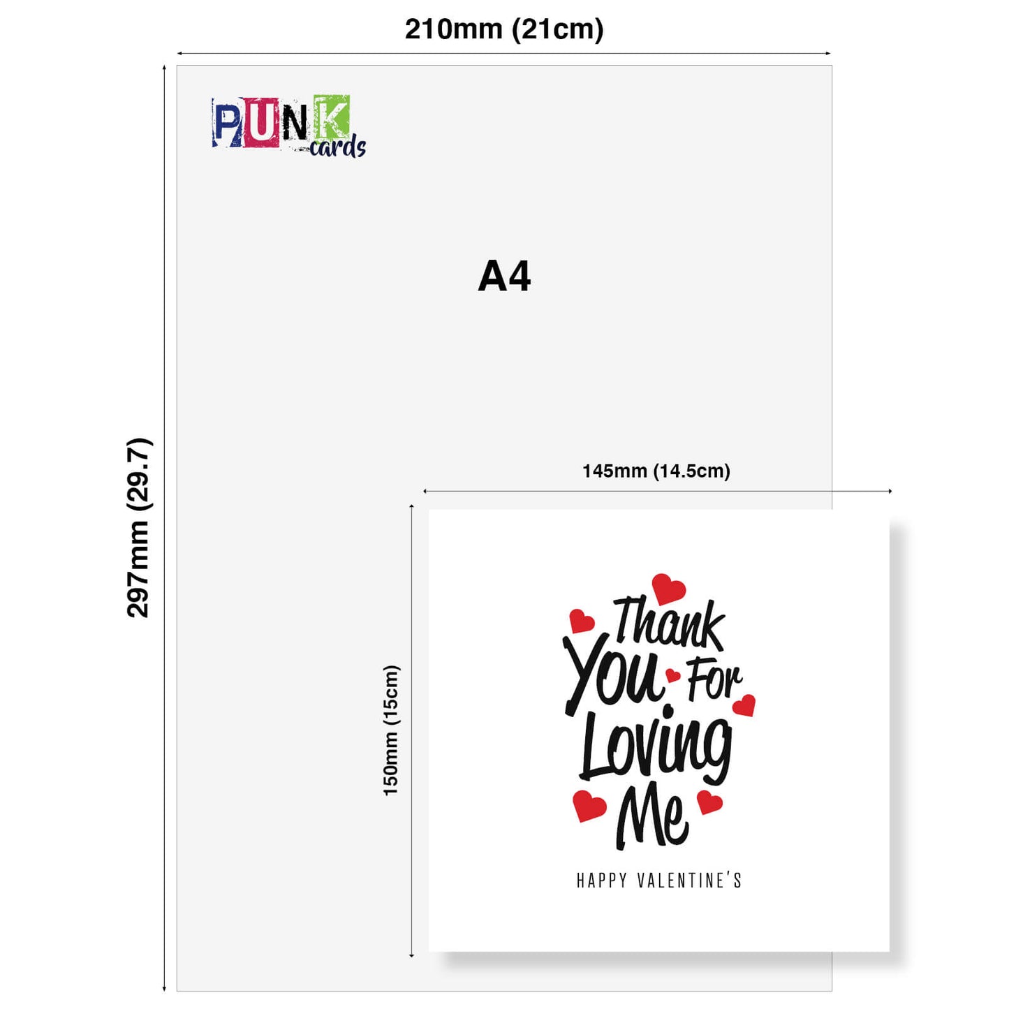 Thank You For Loving Me Valentine's Day Card