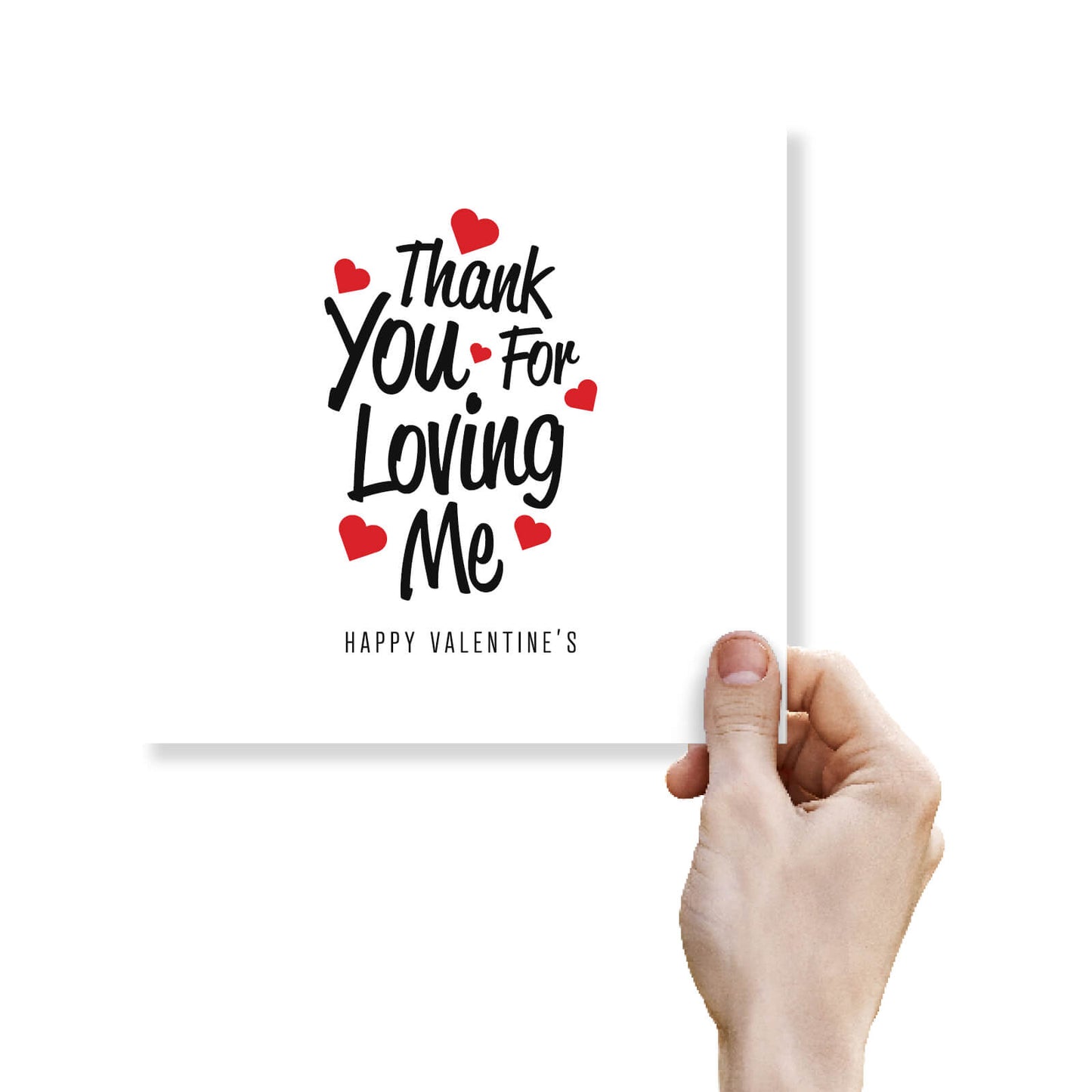 Thank You For Loving Me Valentine's Day Card