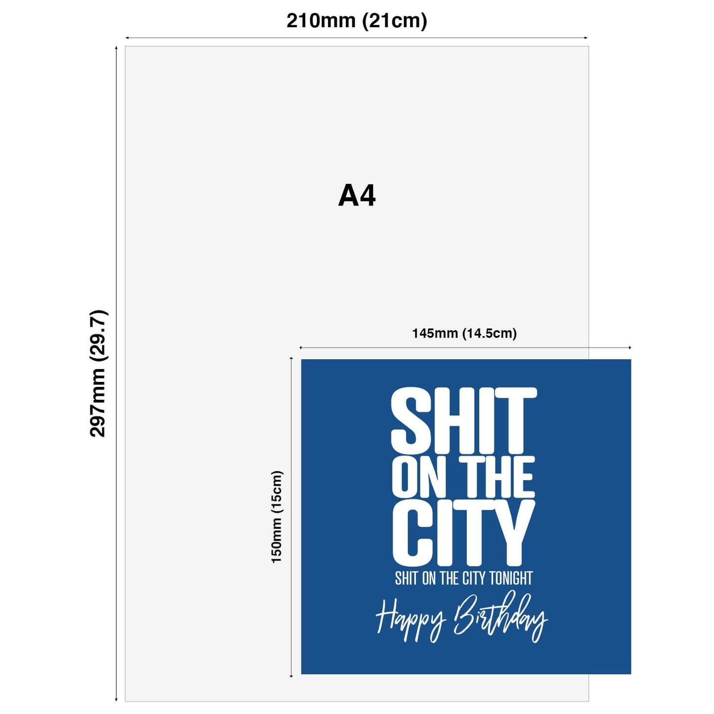 Shit on the City - Birthday Card
