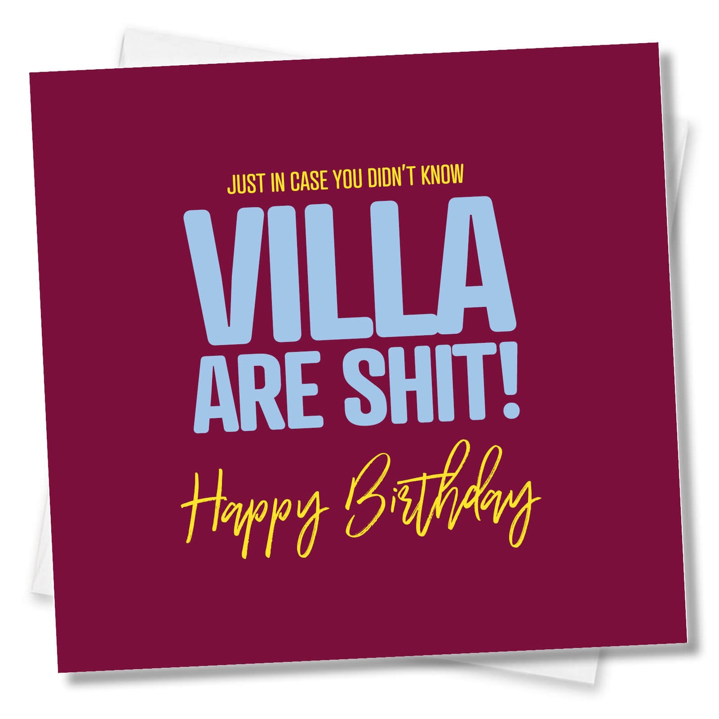 Villa Are Shit - Birthday Card