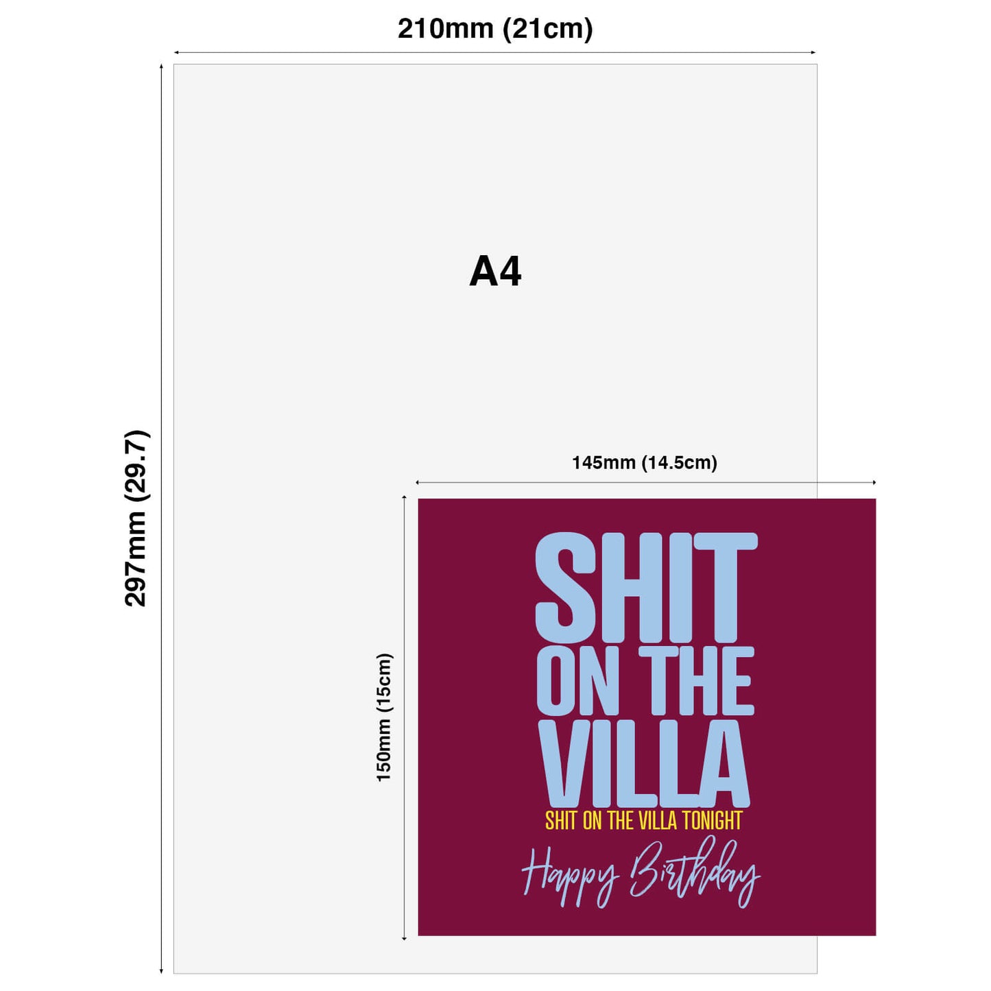 Shit on the Villa - Birthday Card