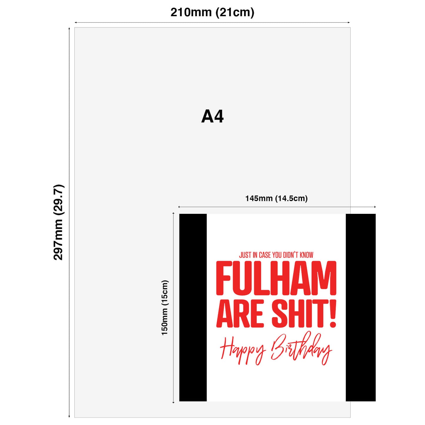 Fulham Are Shit - Birthday Card