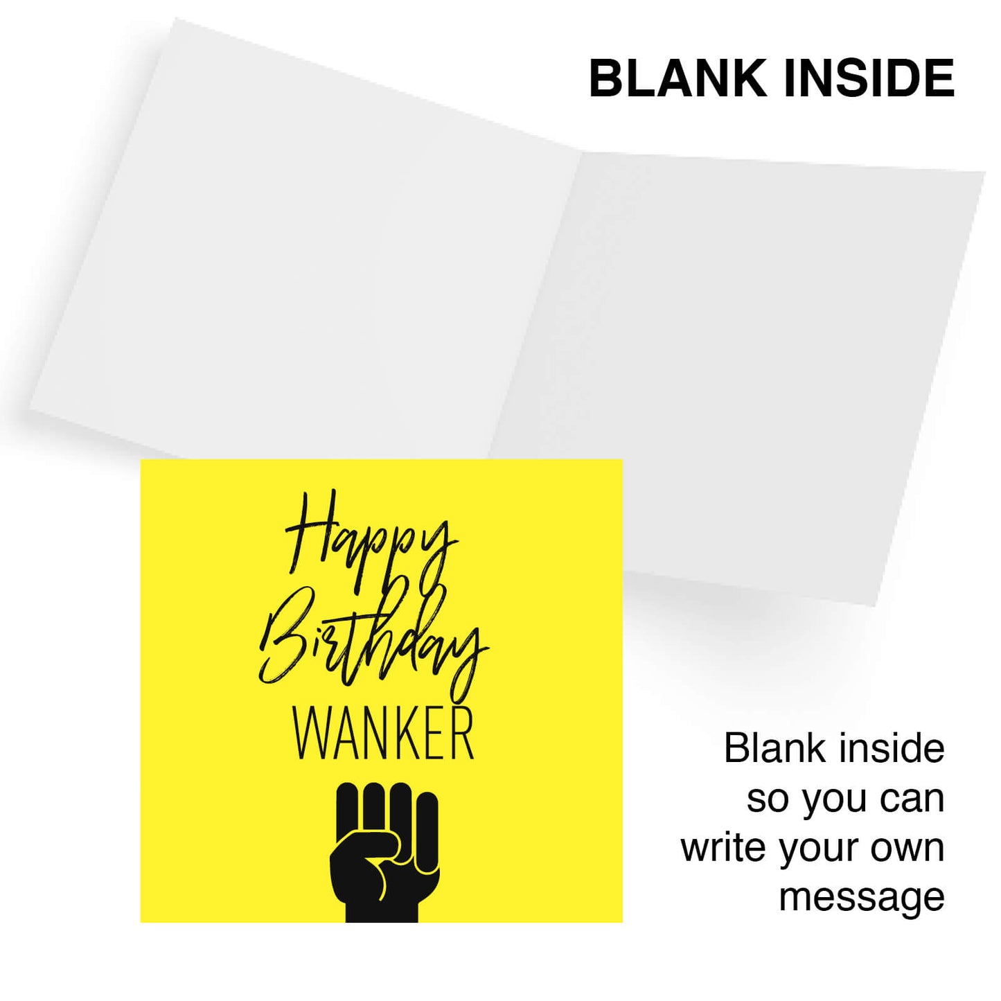 Happy Birthday Wanker – Raised Fist Card