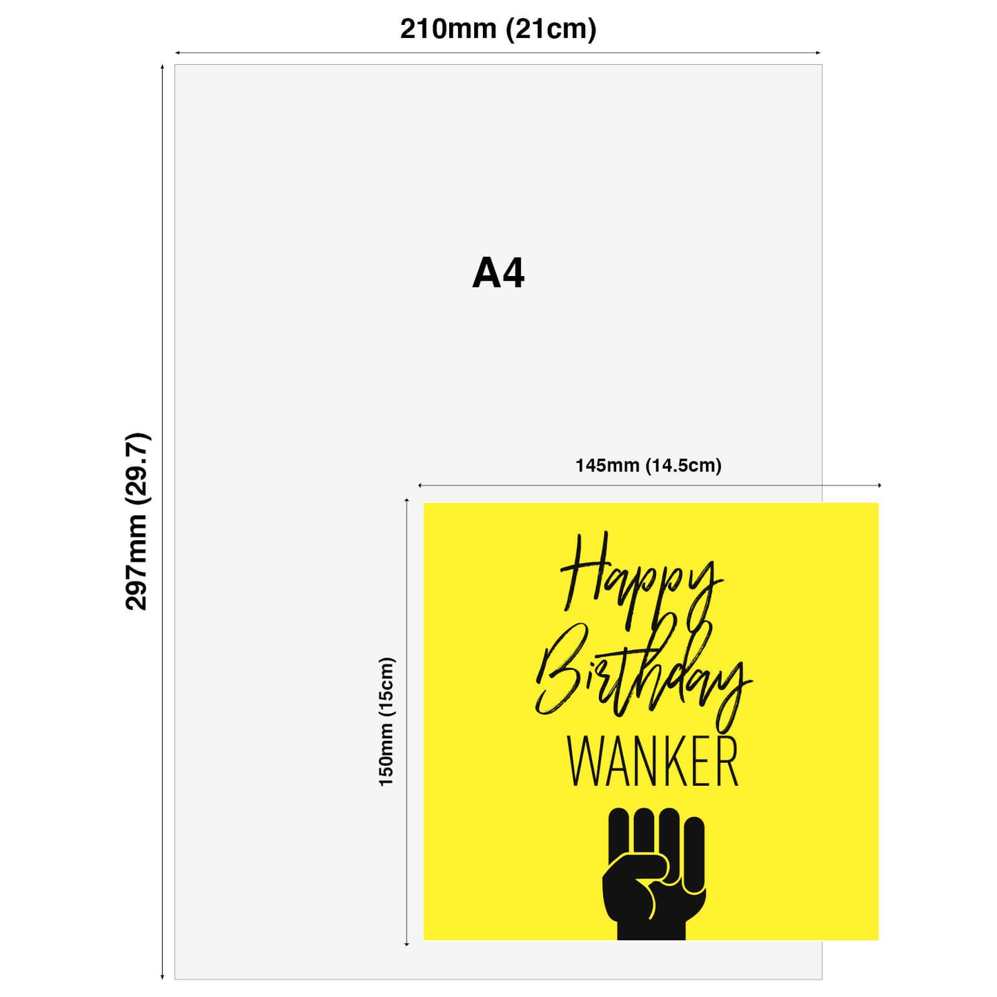 Happy Birthday Wanker – Raised Fist Card