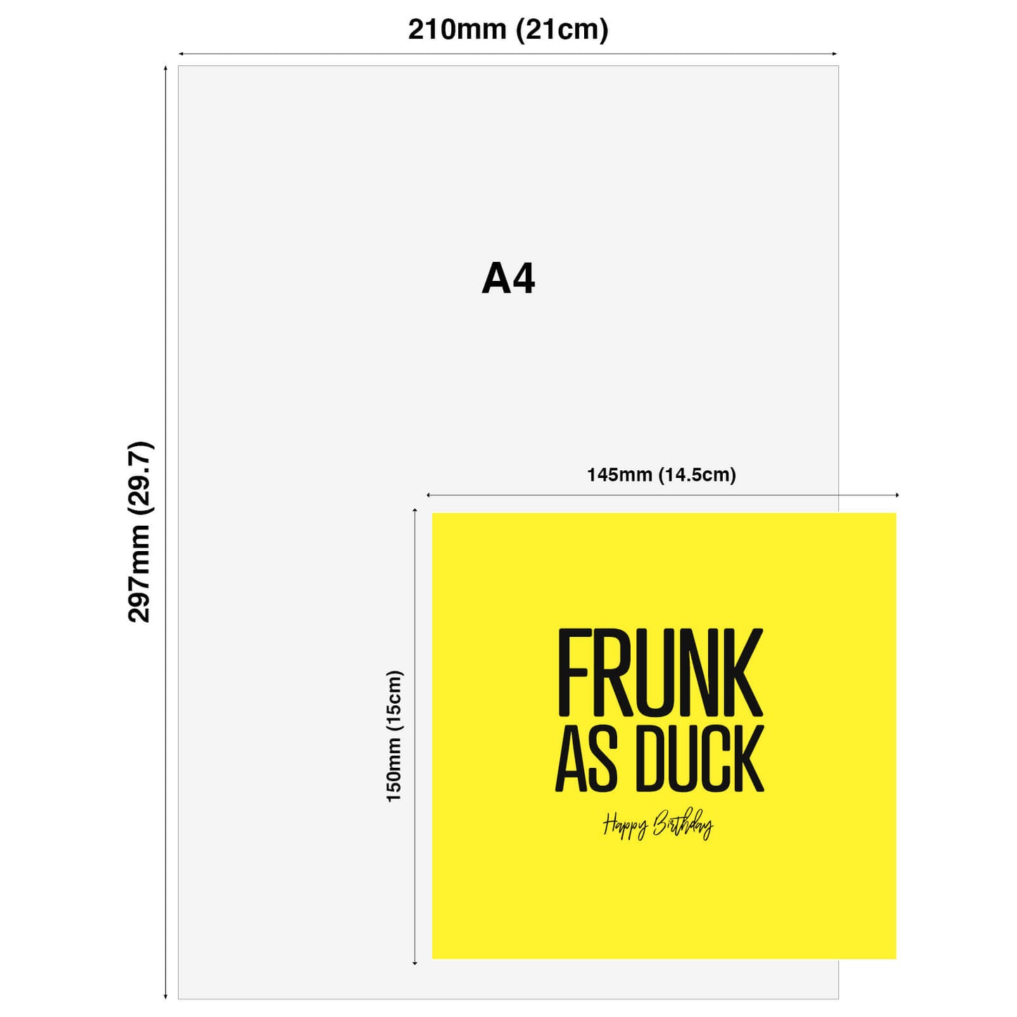 Frunk as Duck Birthday Card