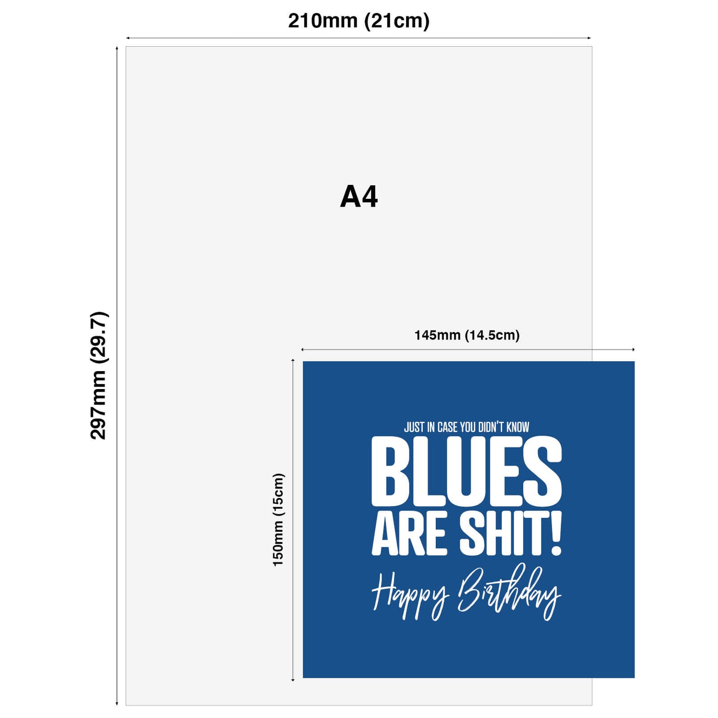 Blues Are Shit - Birthday Card