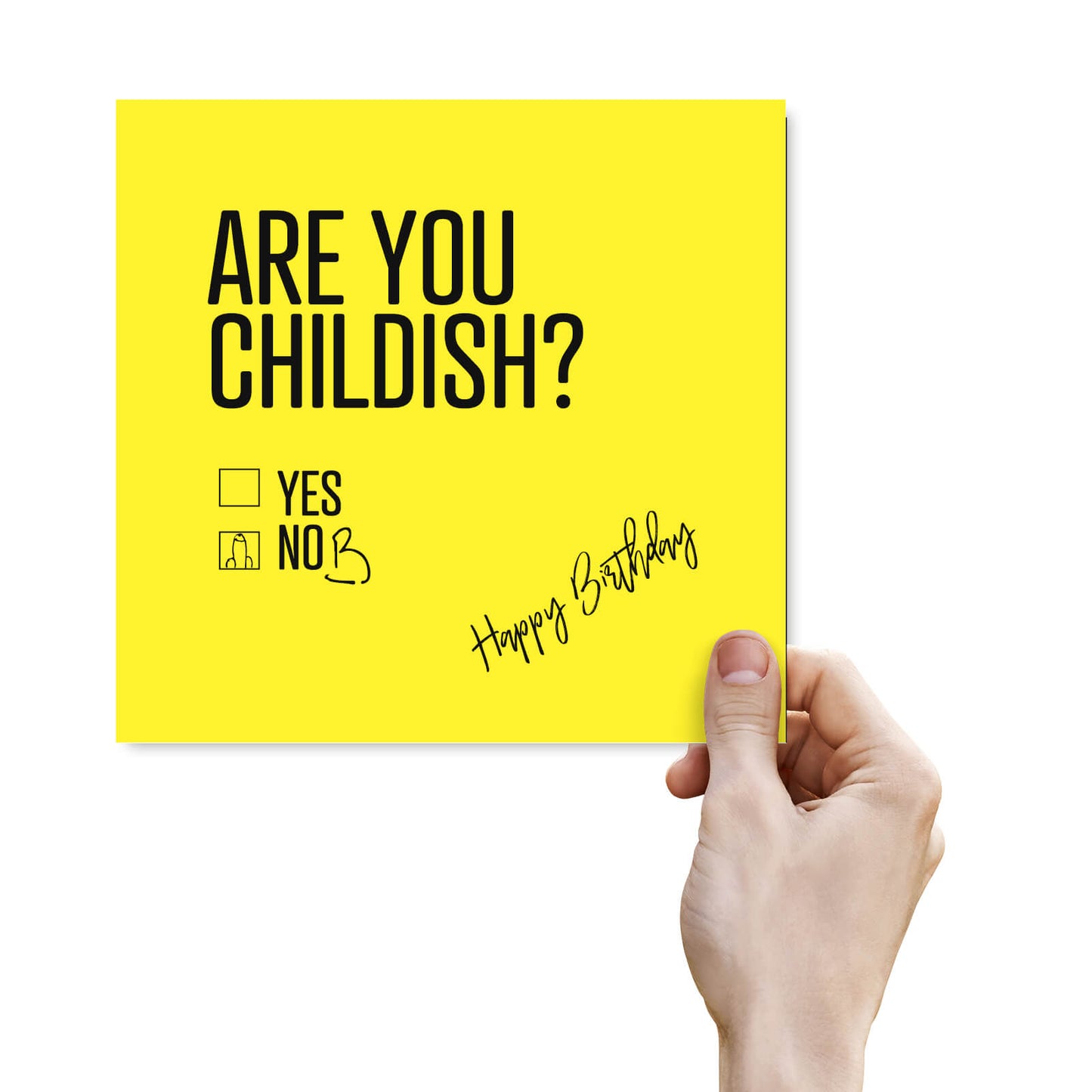 Are You Childish? (Draws a Willy on the No Box)