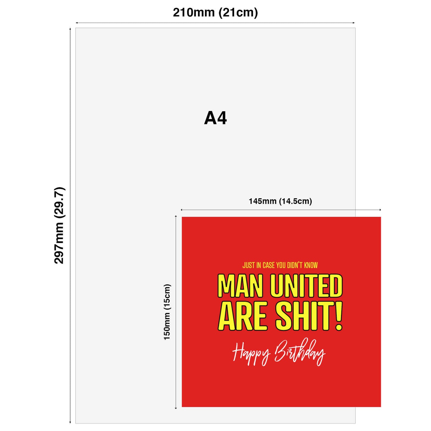 Man United Are Shit - Funny Birthday Card
