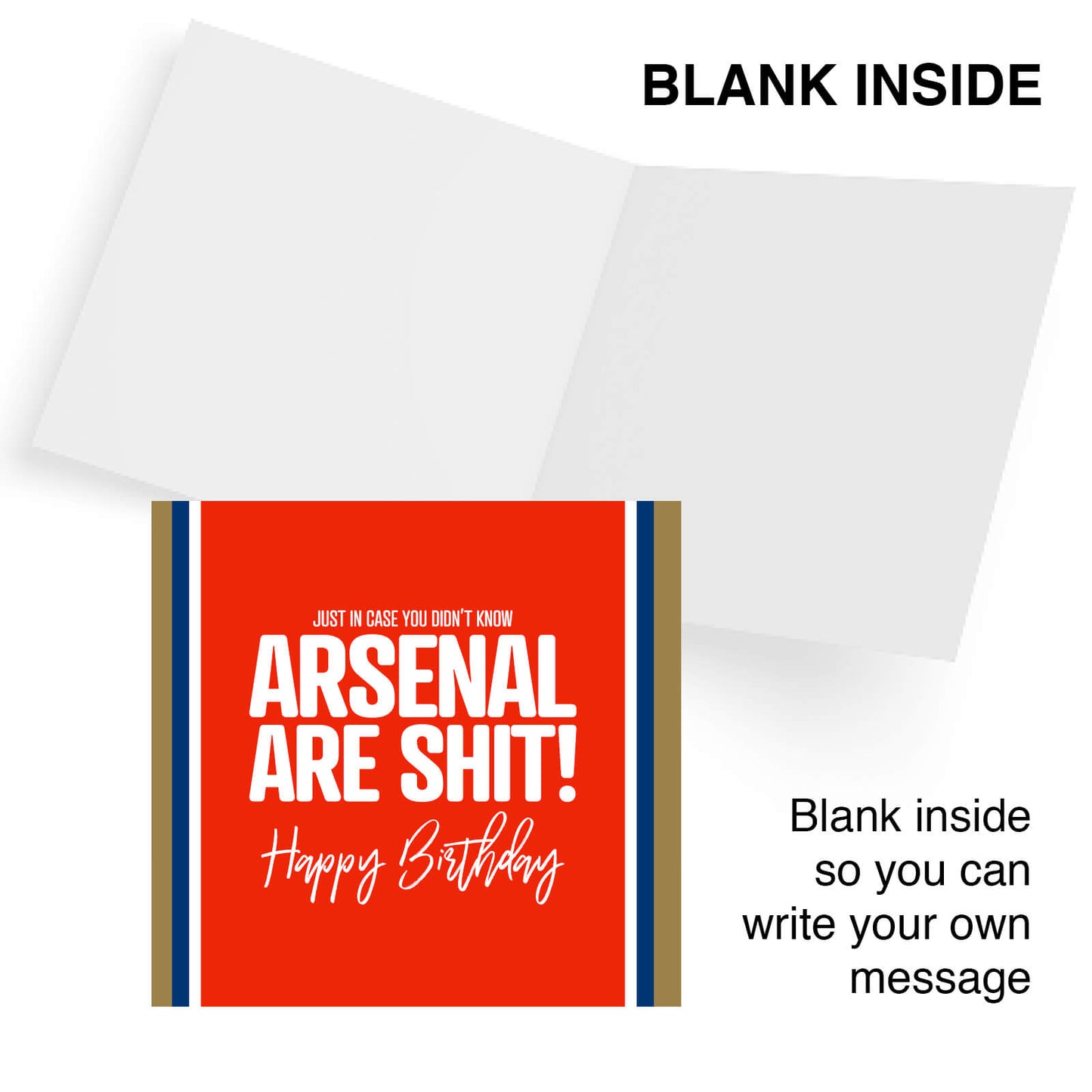 Arsenal Are Shit - Birthday Card