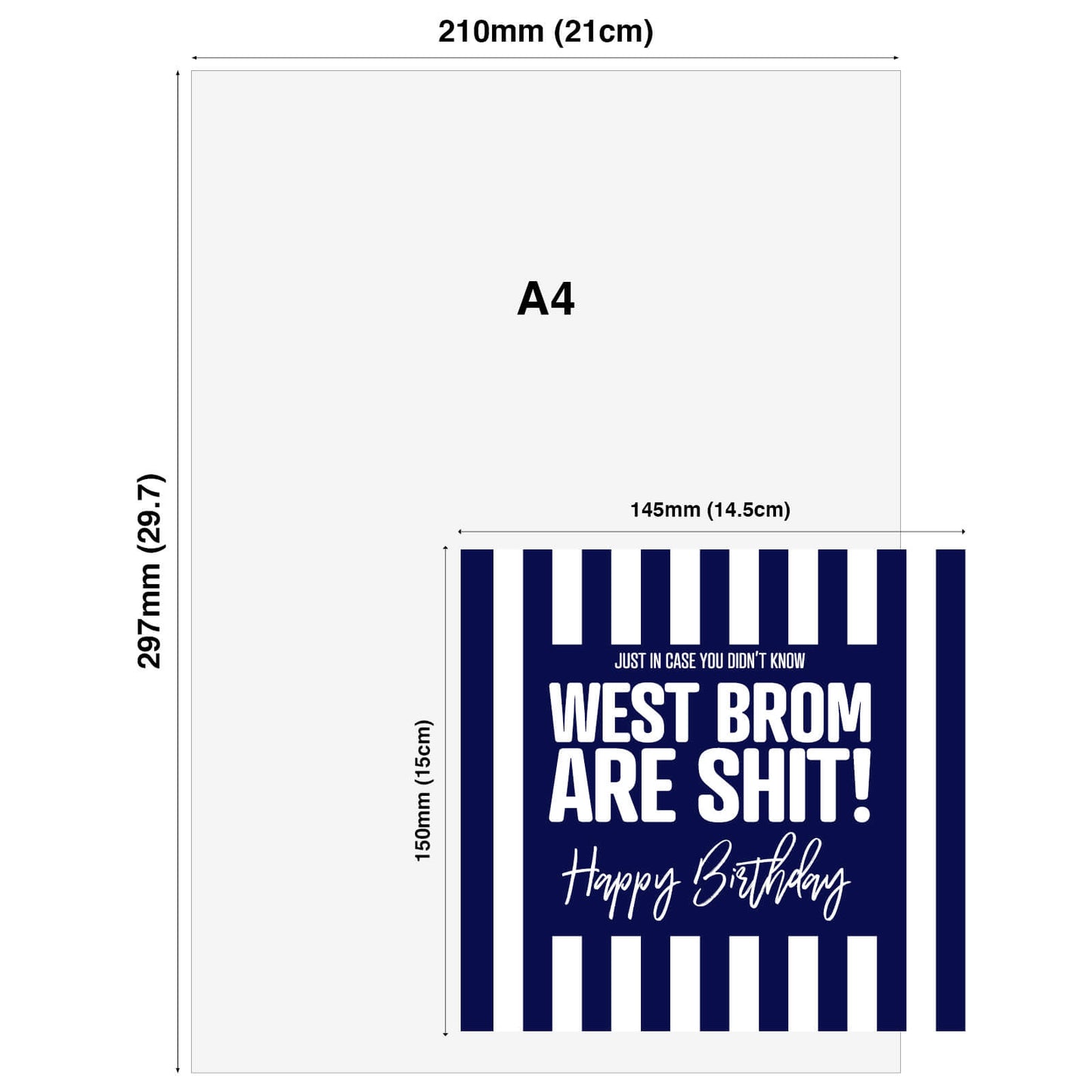 West Brom Are Shit - Birthday Card