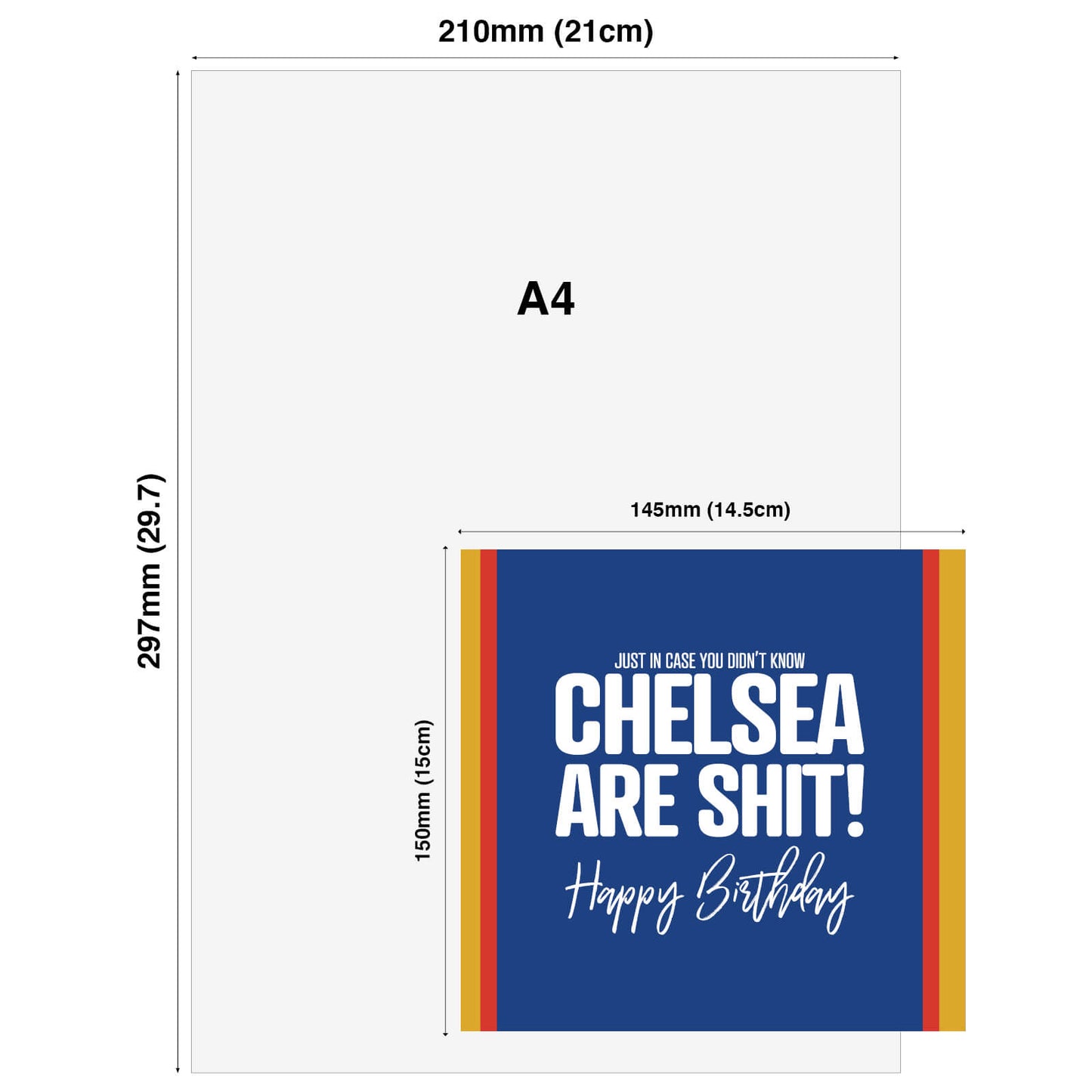 Chelsea Are Shit - Birthday Card