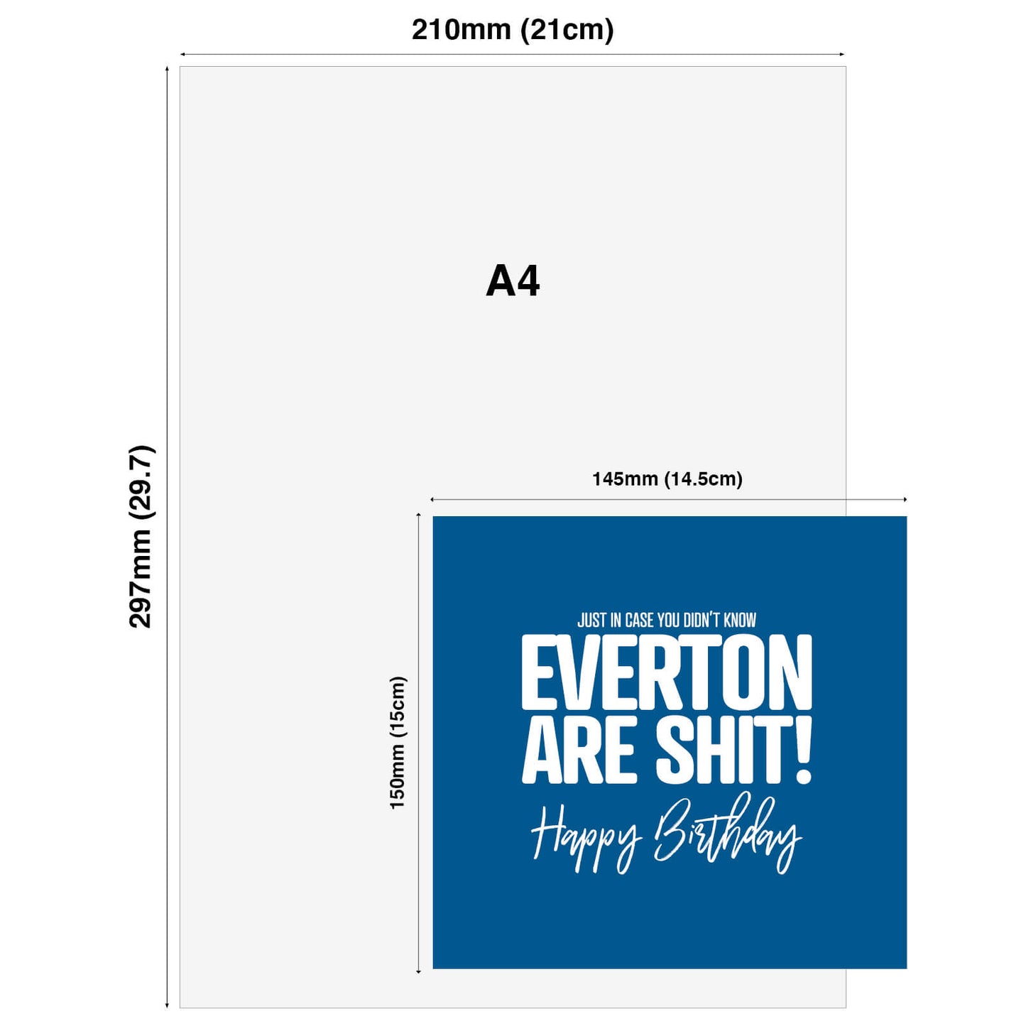 Everton Are Shit - Funny Birthday Card