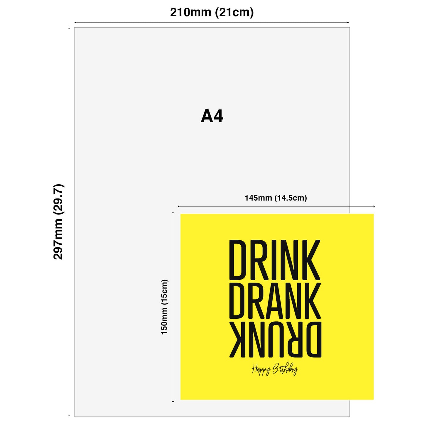 Drink Drank Drunk Birthday Card