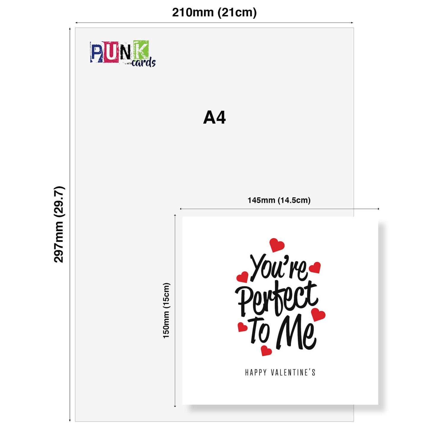 You're Perfect To Me Valentine's Day Card