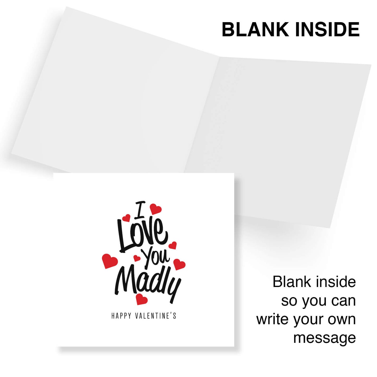I Love You Madly Valentine's Day Card