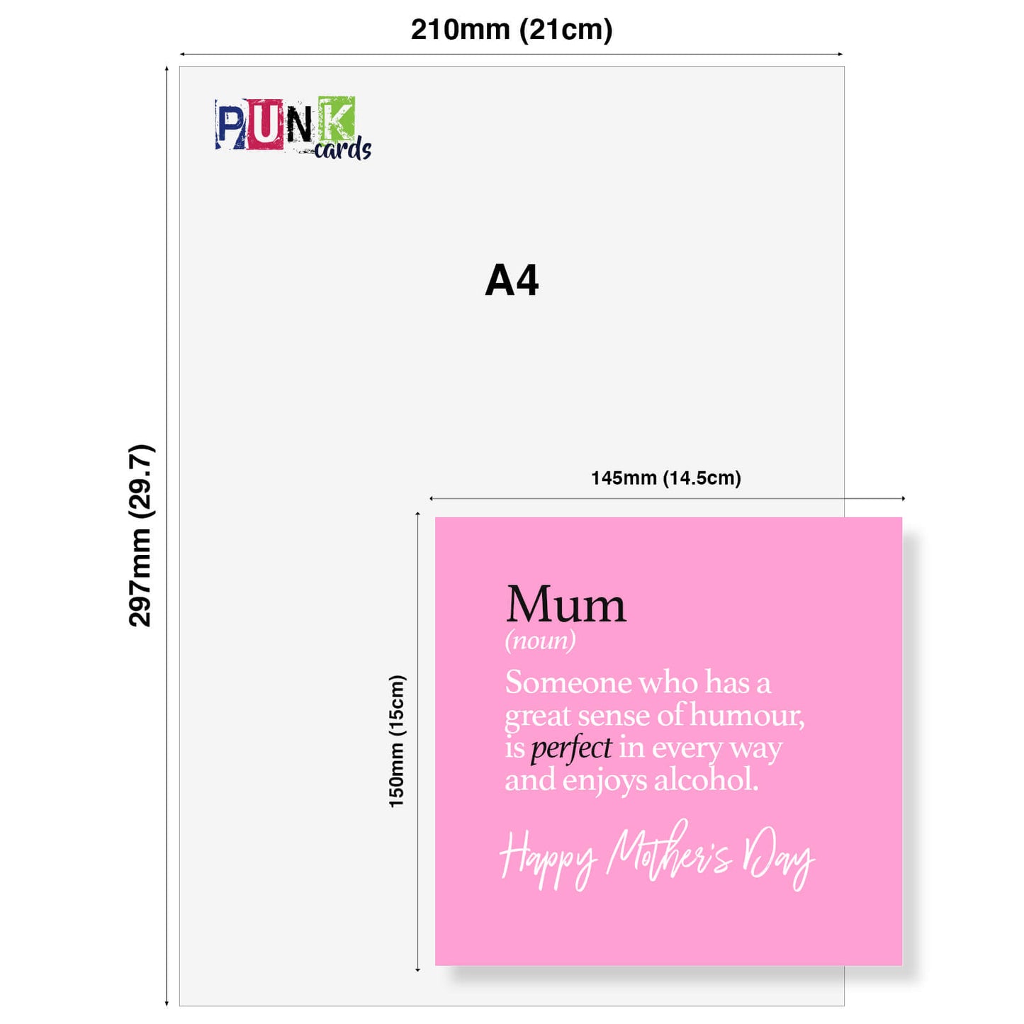 "Mum (noun) – Perfect, funny, and loves a drink"