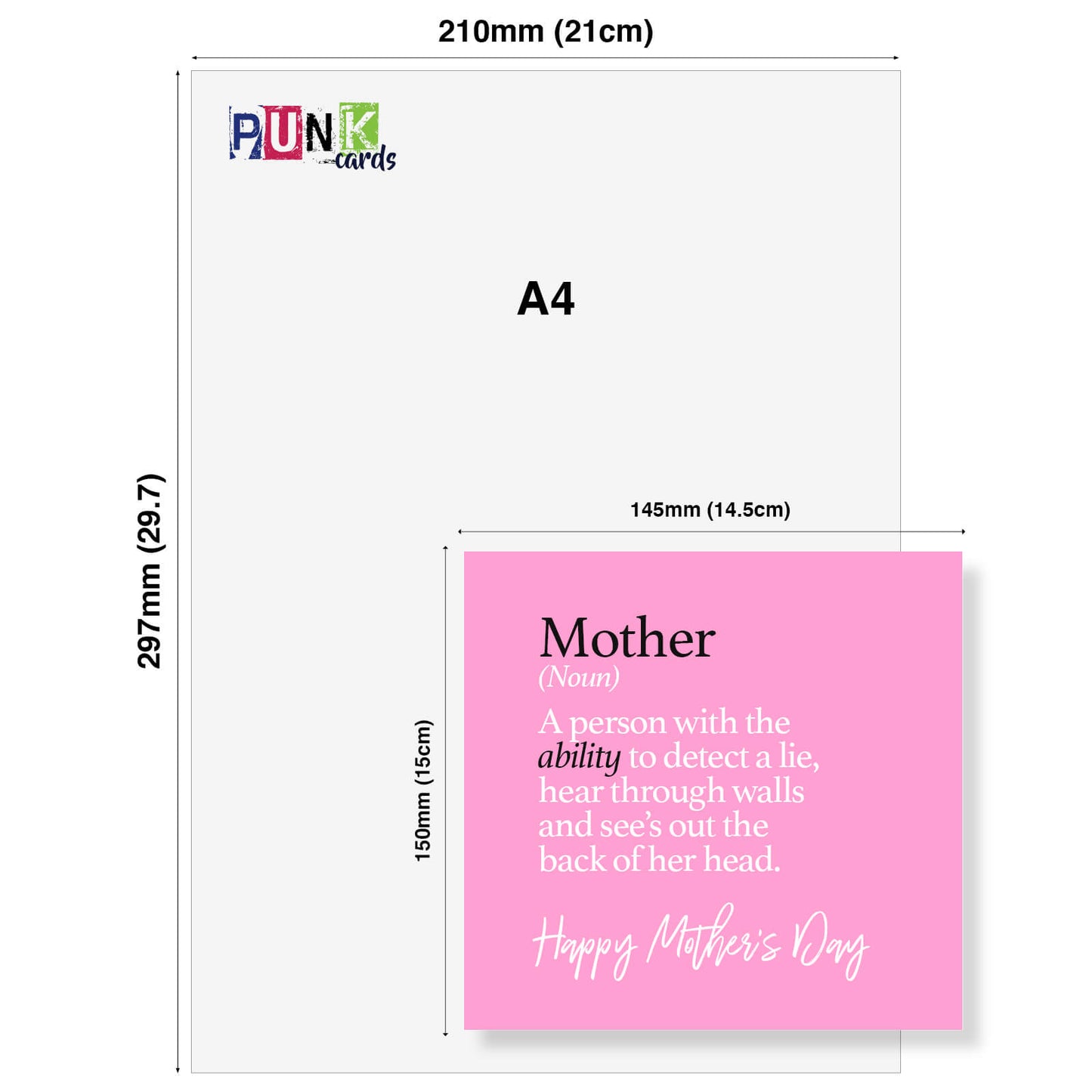 "Mother (noun) – Superhuman with built-in lie detector"