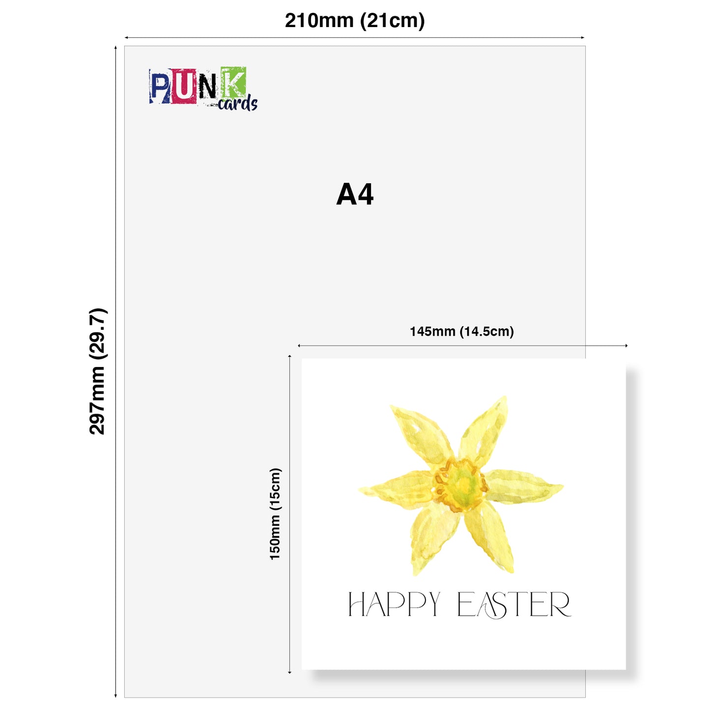 Single Daffodil Easter Card