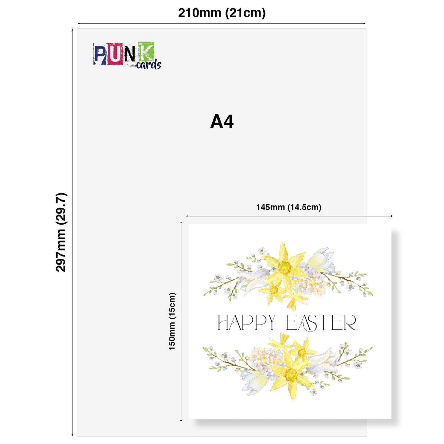 Daffodil & Blossom Garland Card