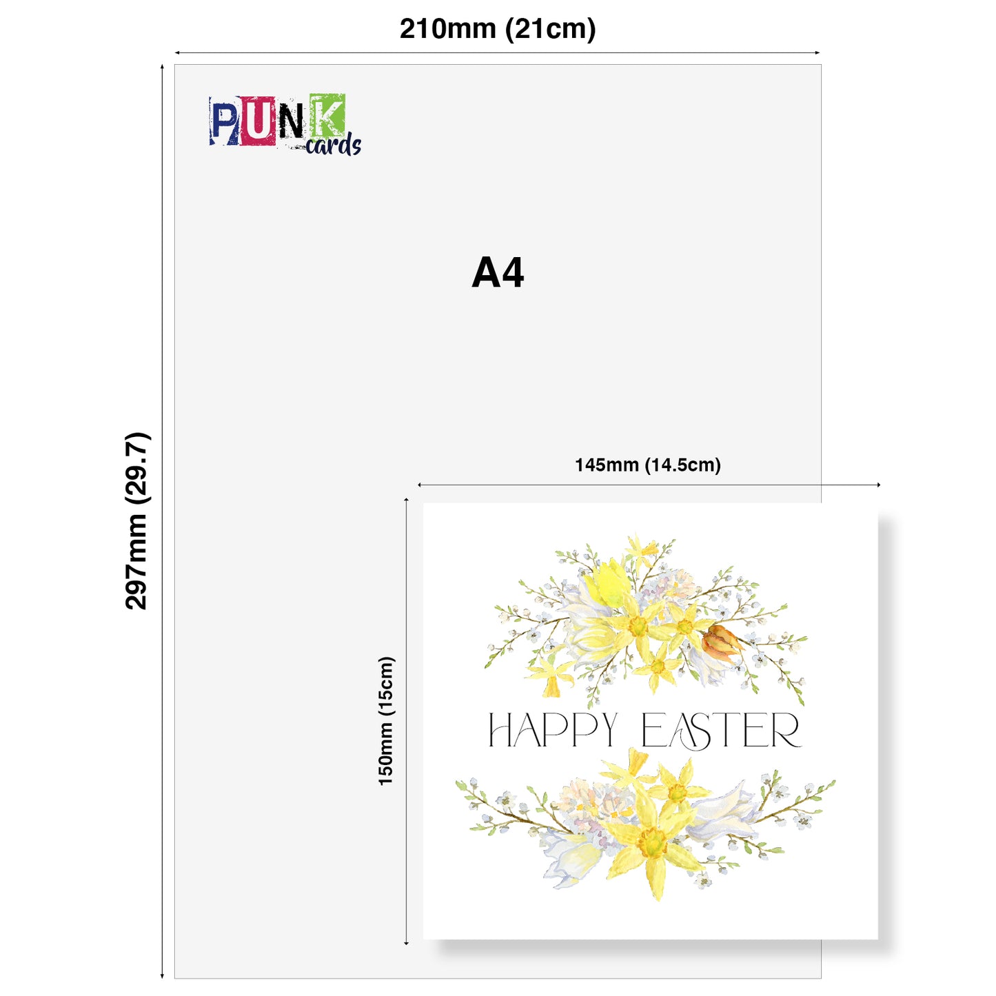 Double Garland Easter Card