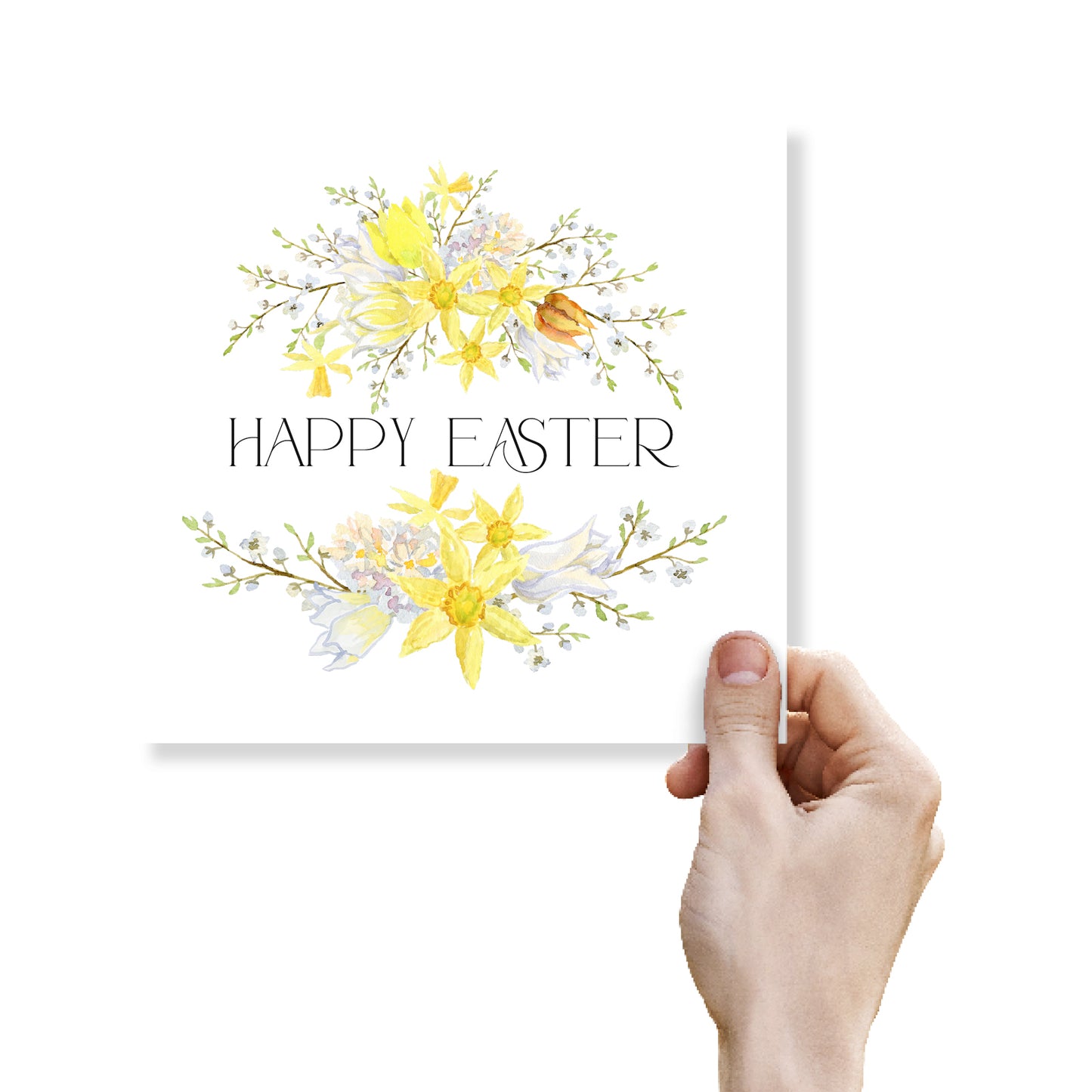Double Garland Easter Card