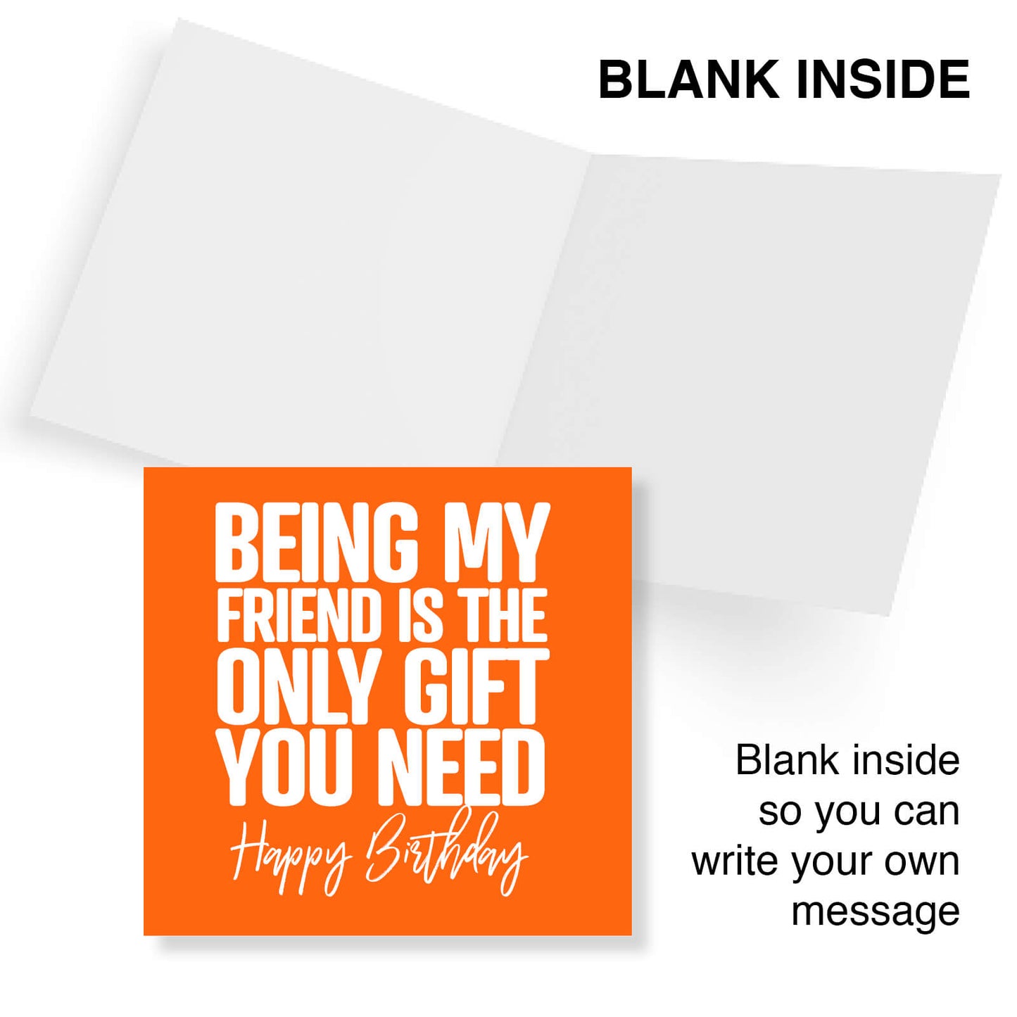 Being My Friend is the Only Gift You Need - Funny Birthday Card