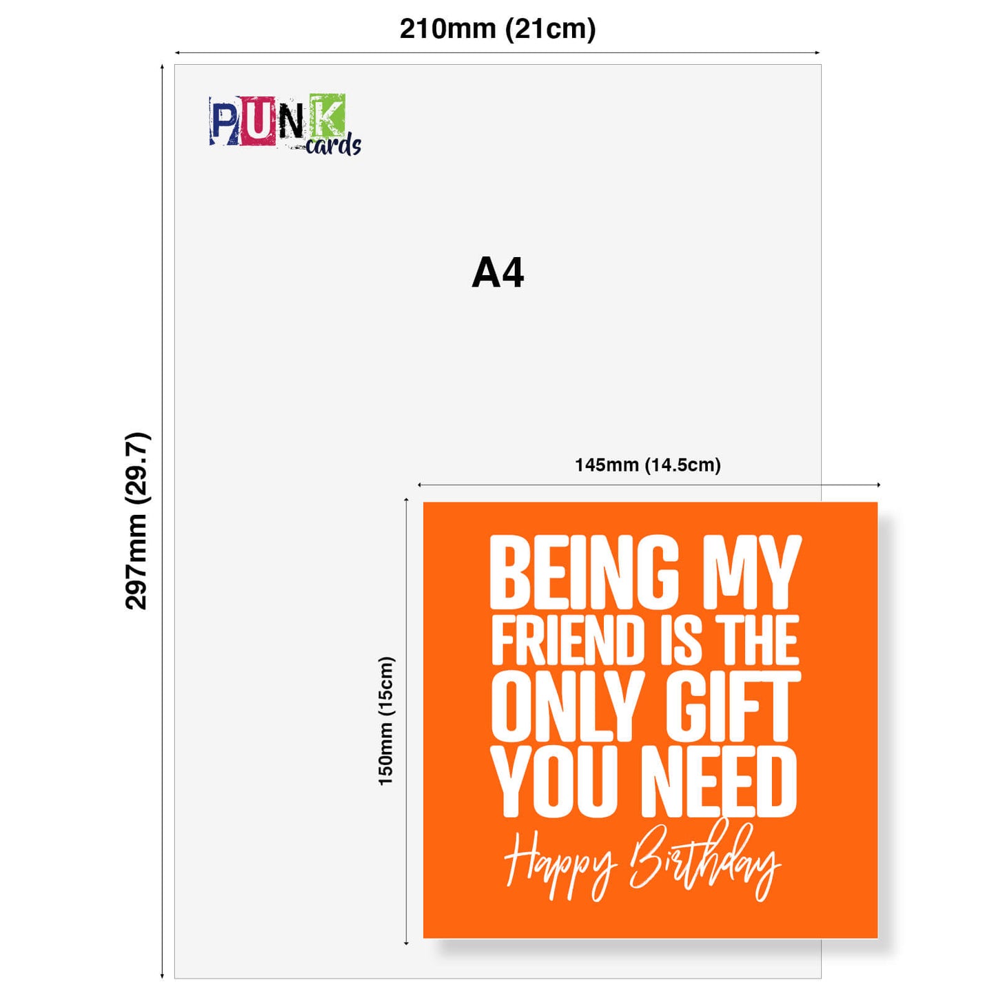 Being My Friend is the Only Gift You Need - Funny Birthday Card