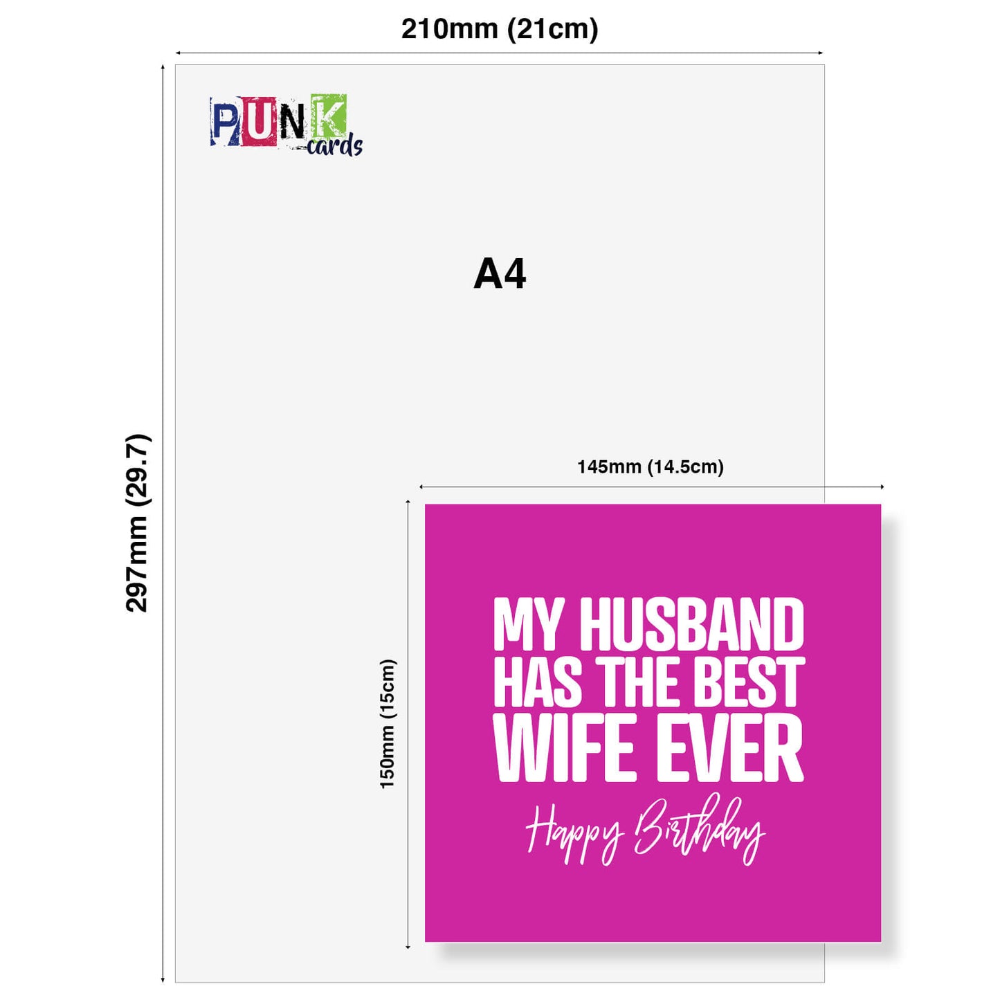 My Husband Has the Best Wife Ever - Funny Birthday Card