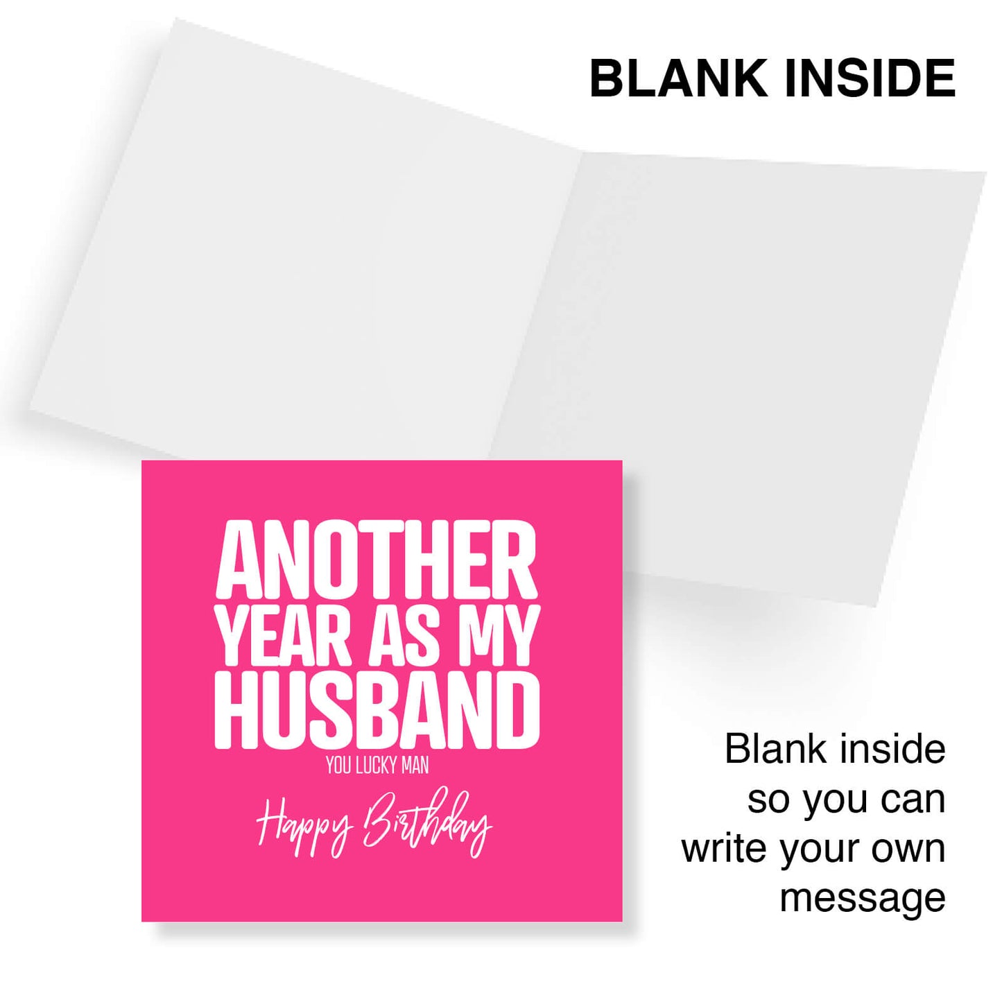 Another Year as My Husband - You Lucky Man! Birthday Card