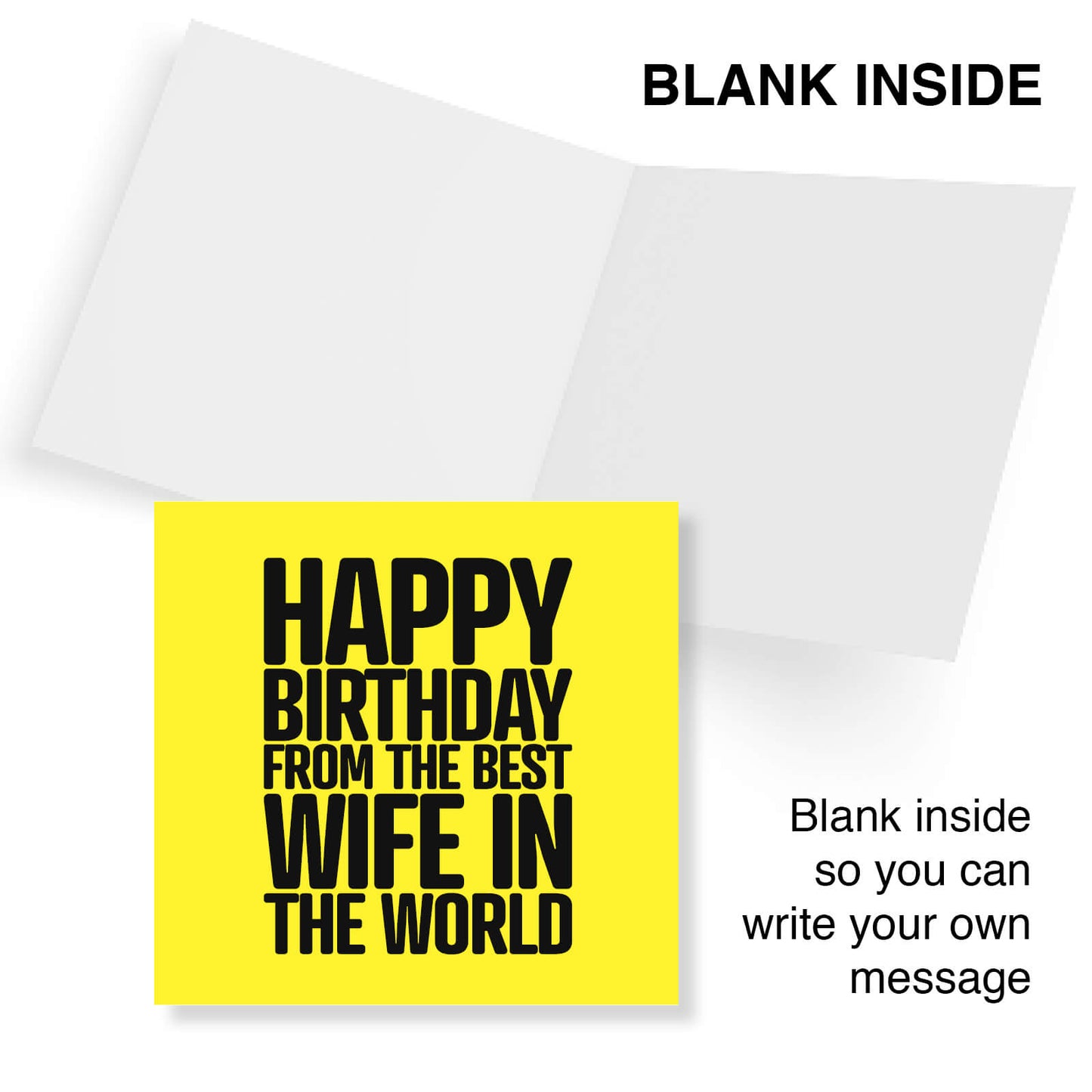 Happy Birthday From the Best Wife in the World - Humorous Card