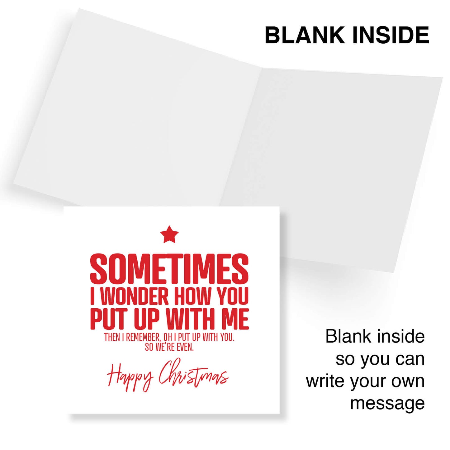 How You Put Up With Me – Funny Couples Christmas Card