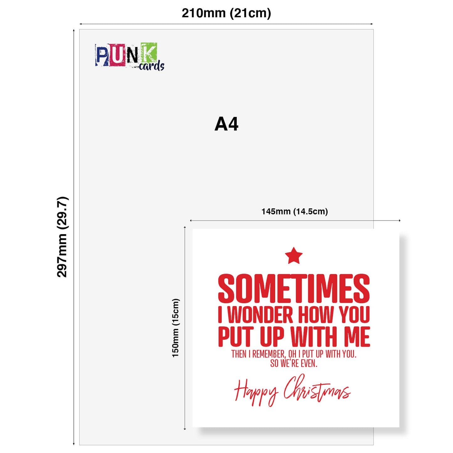 How You Put Up With Me – Funny Couples Christmas Card