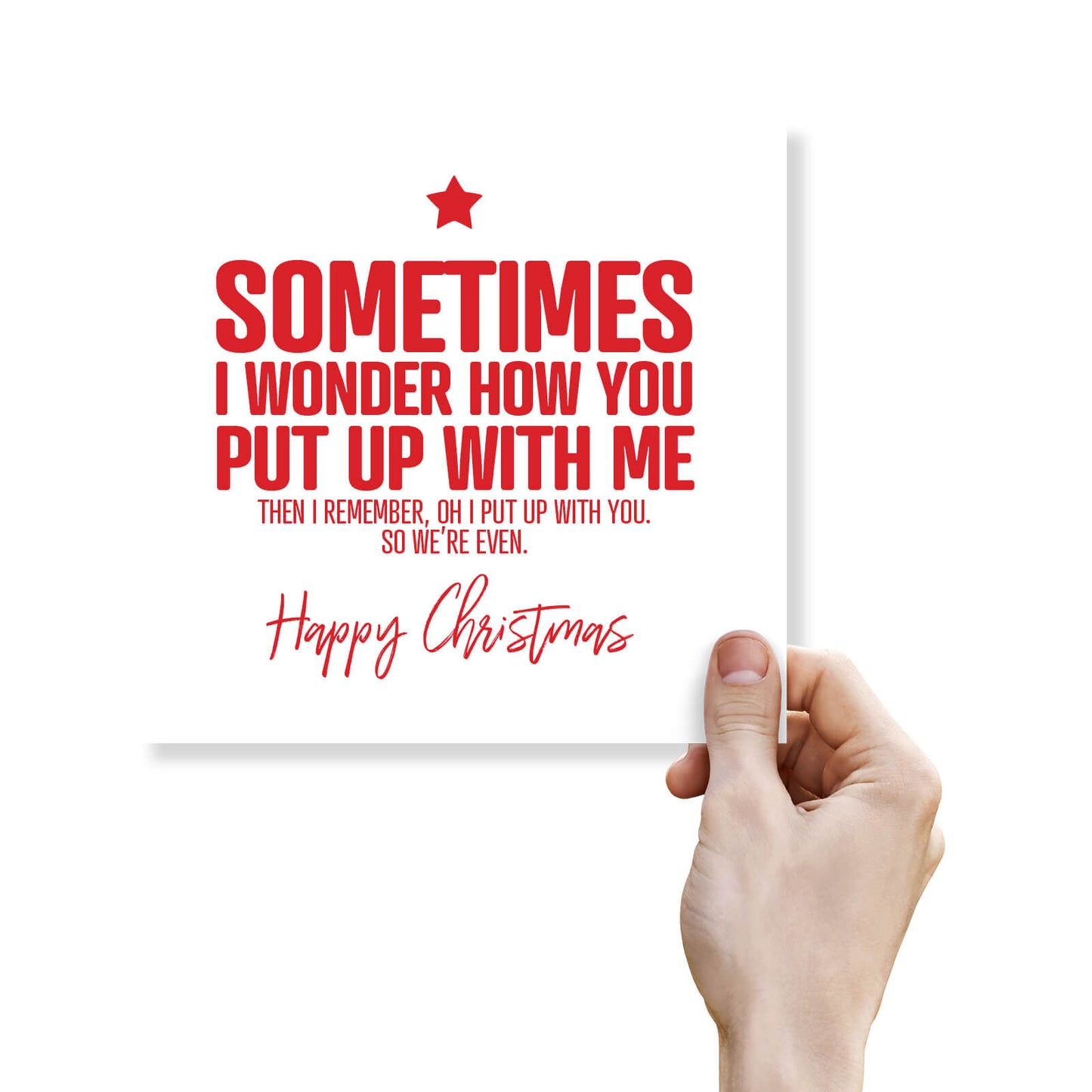 How You Put Up With Me – Funny Couples Christmas Card