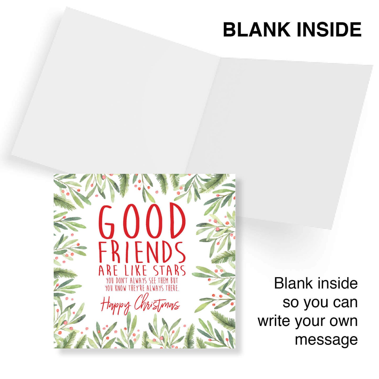 Good Friends Are Like Stars - Christmas Card