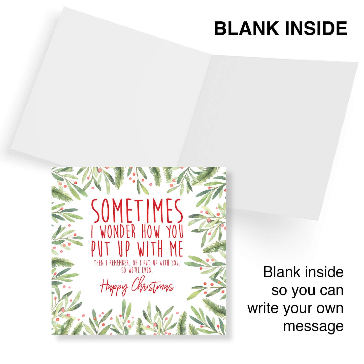 Put Up With Me – Christmas Card